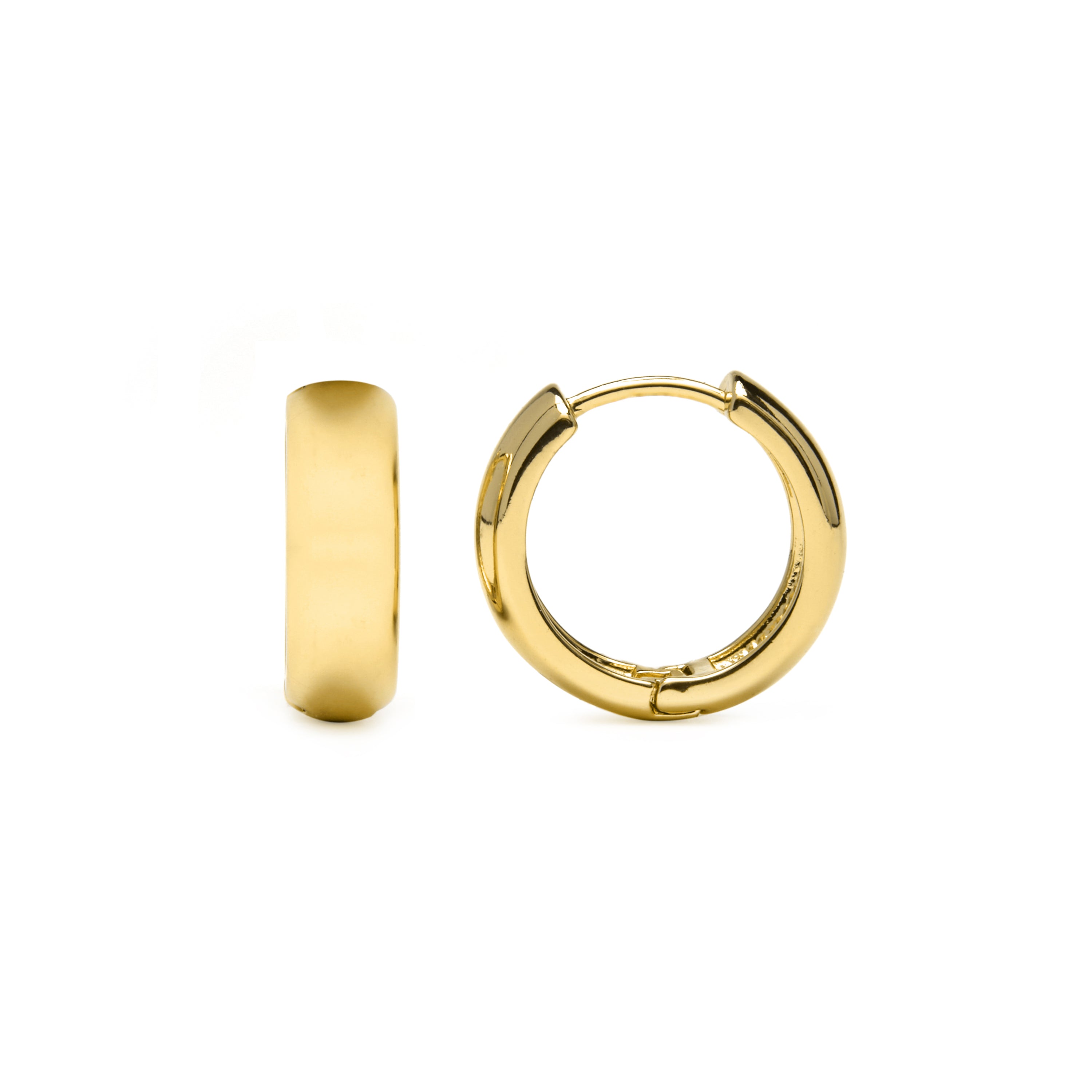 Pendientes de 22mm de diámetro acabado oro amarillo de 18k - Apruk