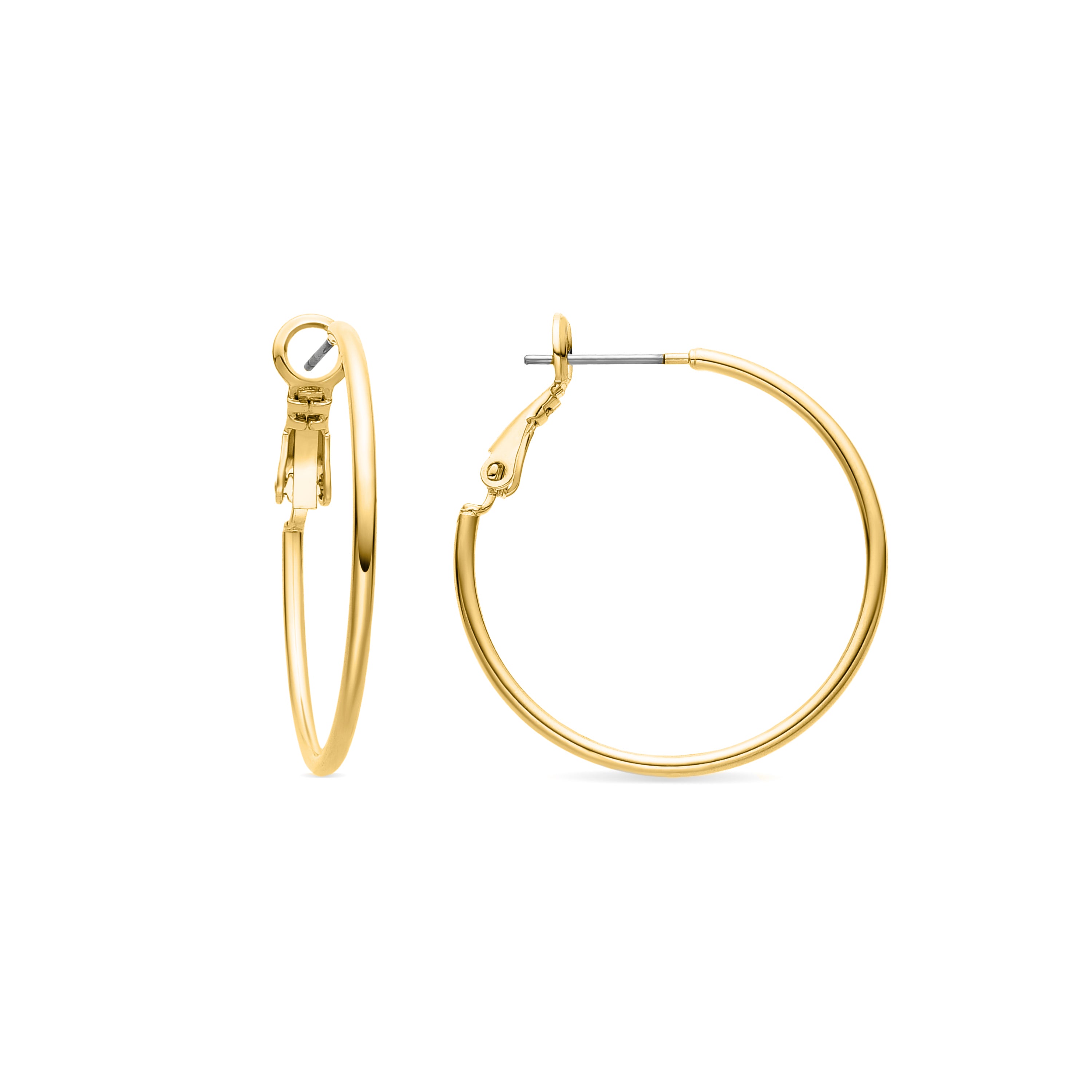 Pendientes de 30mm de diámetro acabado oro amarillo de 18k - Kelxo