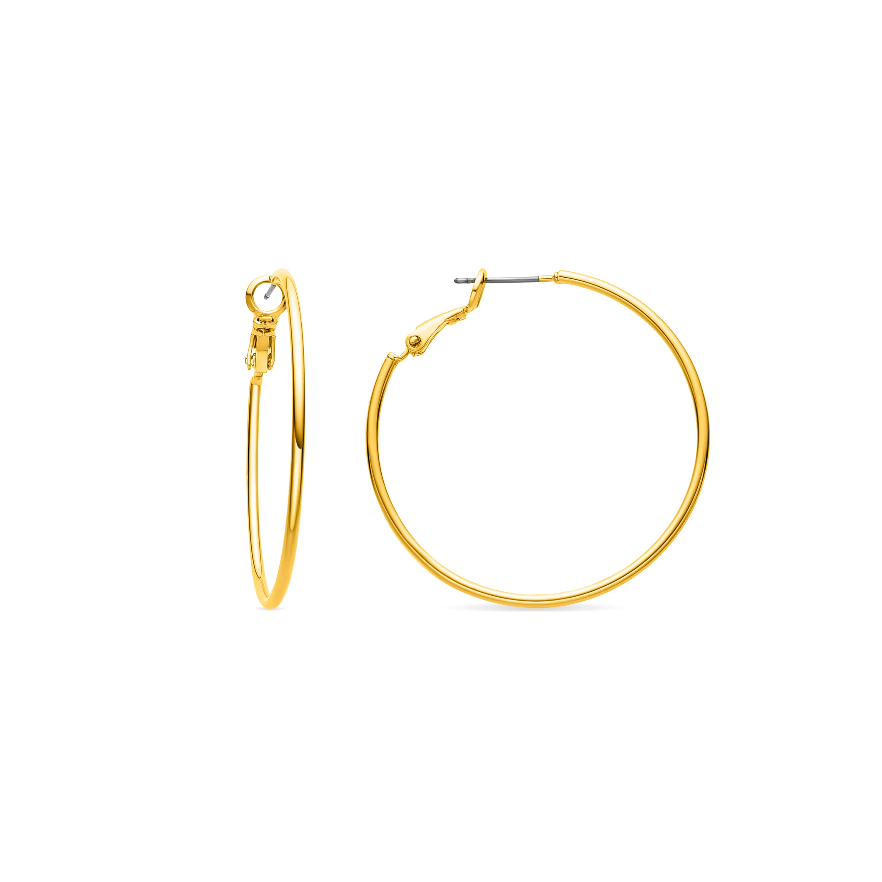 Pendientes de 40mm de diámetro acabado oro amarillo de 18k - Kelxo
