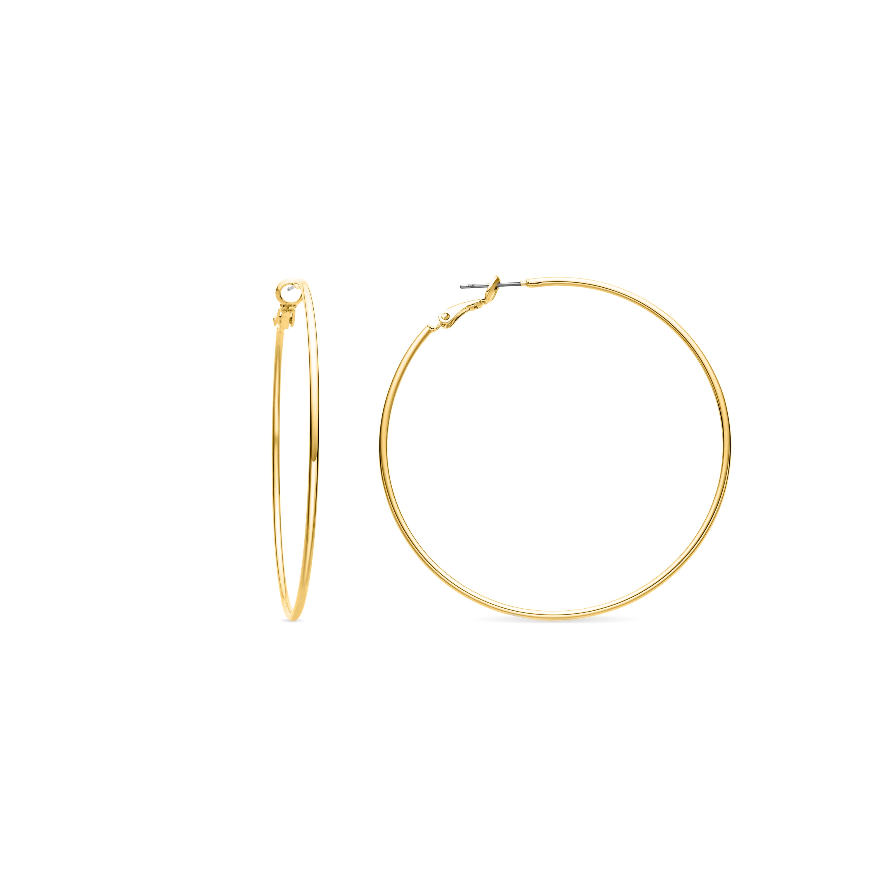 Pendientes de 60mm de diámetro acabado oro amarillo de 18k - Kelxo