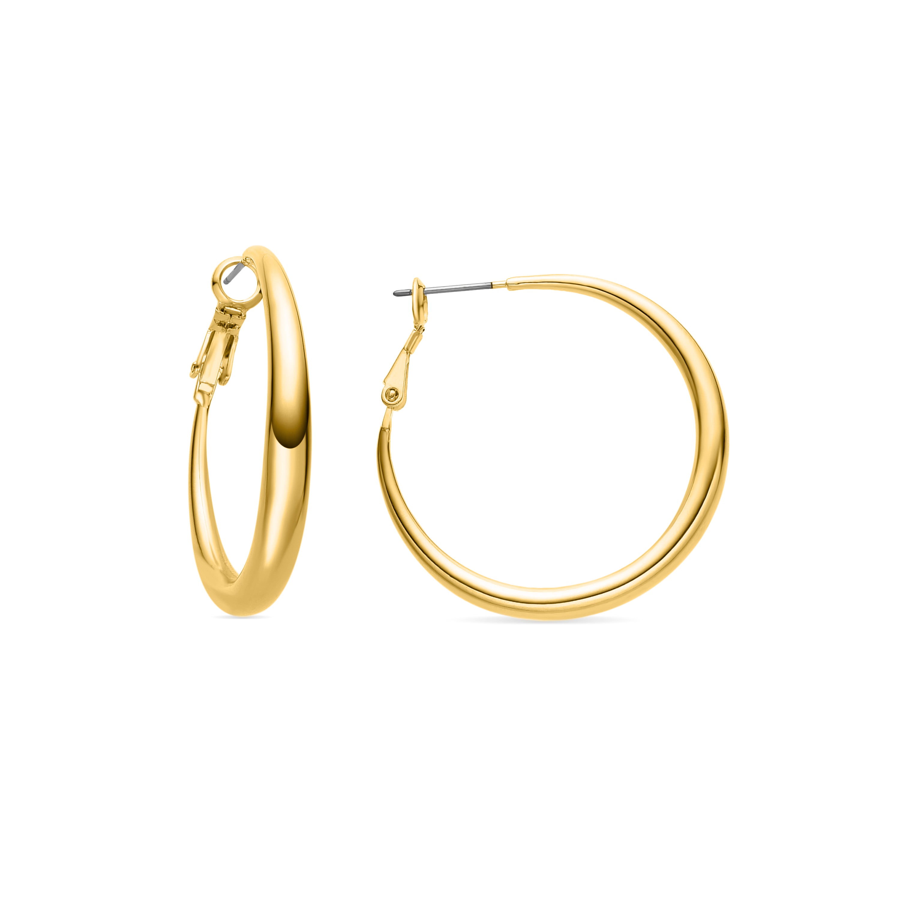 Pendientes de 34mm de diámetro acabado oro amarillo de 18k - Qupa