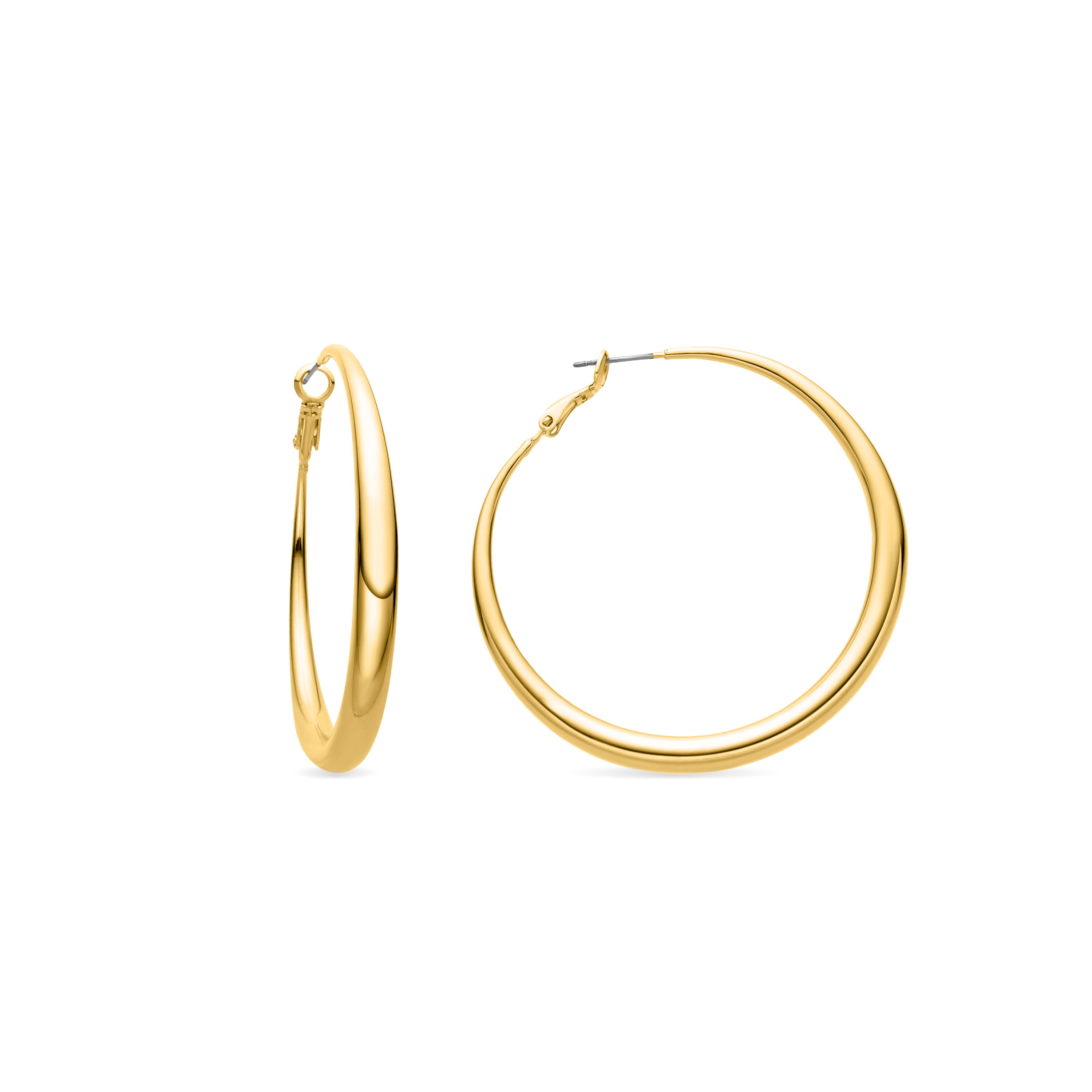 Pendientes de 54mm de diámetro acabado oro amarillo de 18k - Qupa