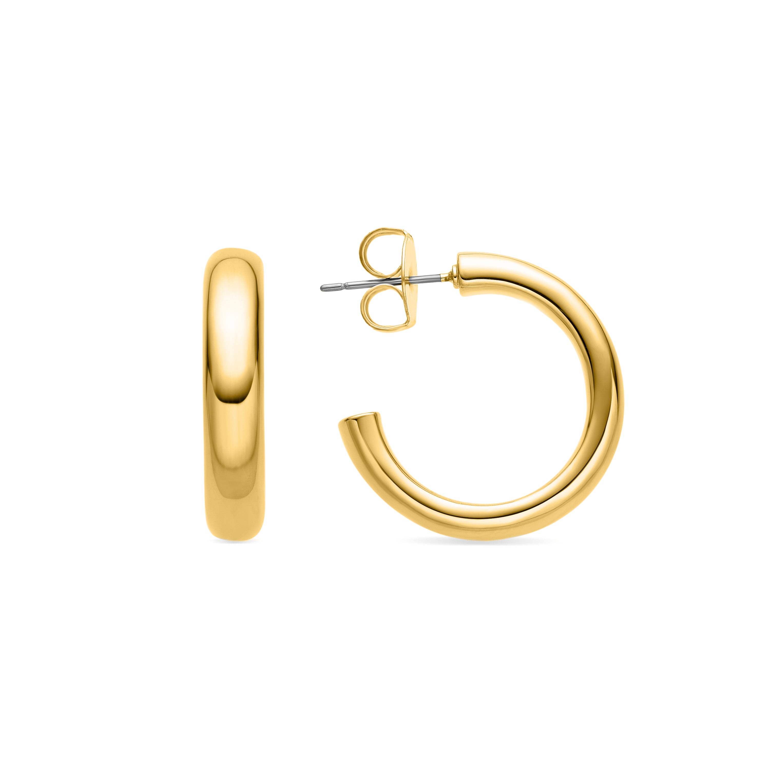 Pendientes de 25mm de diámetro acabado oro amarillo de 18k - Difie