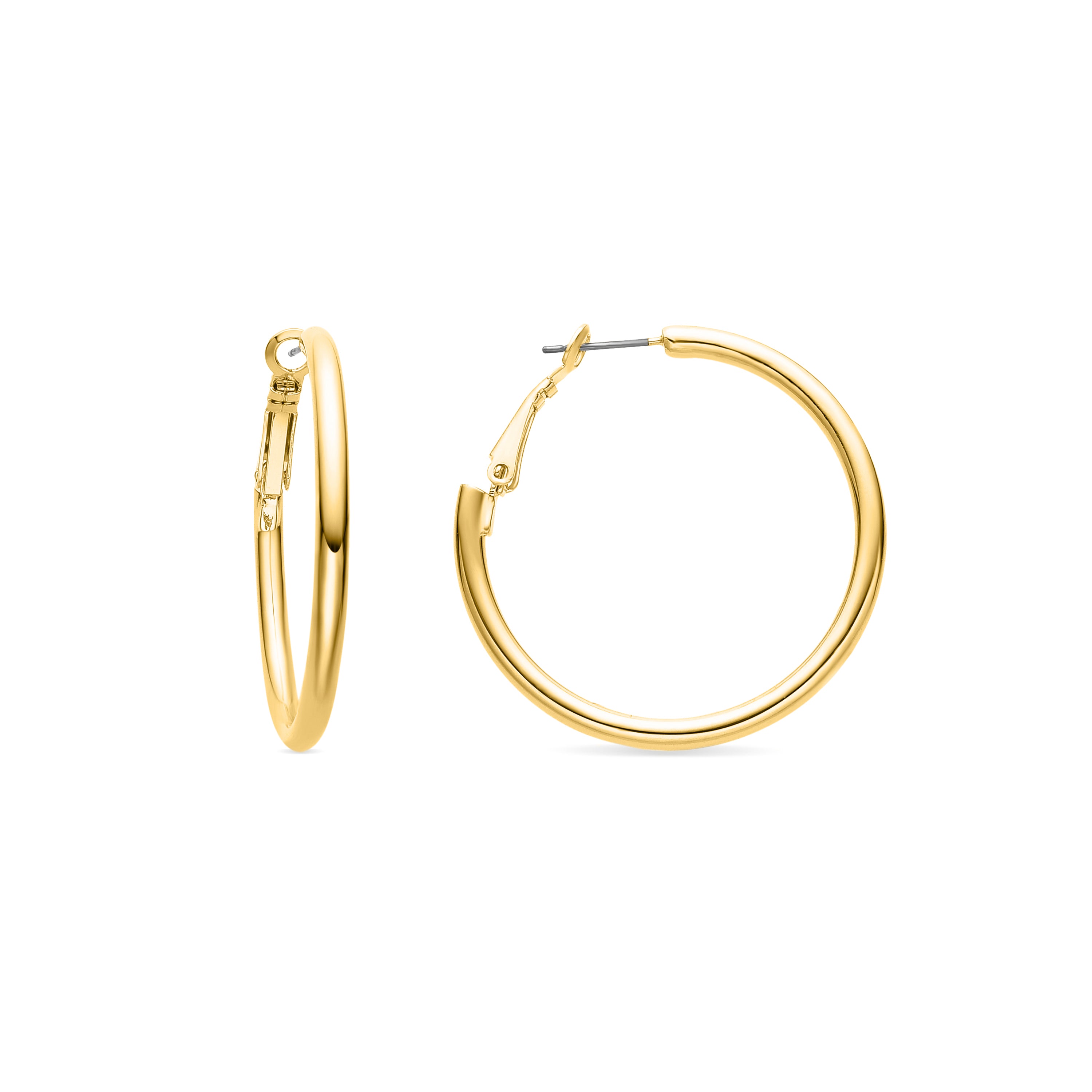 Pendientes de 40mm de diámetro acabado oro amarillo de 18k - Sadro