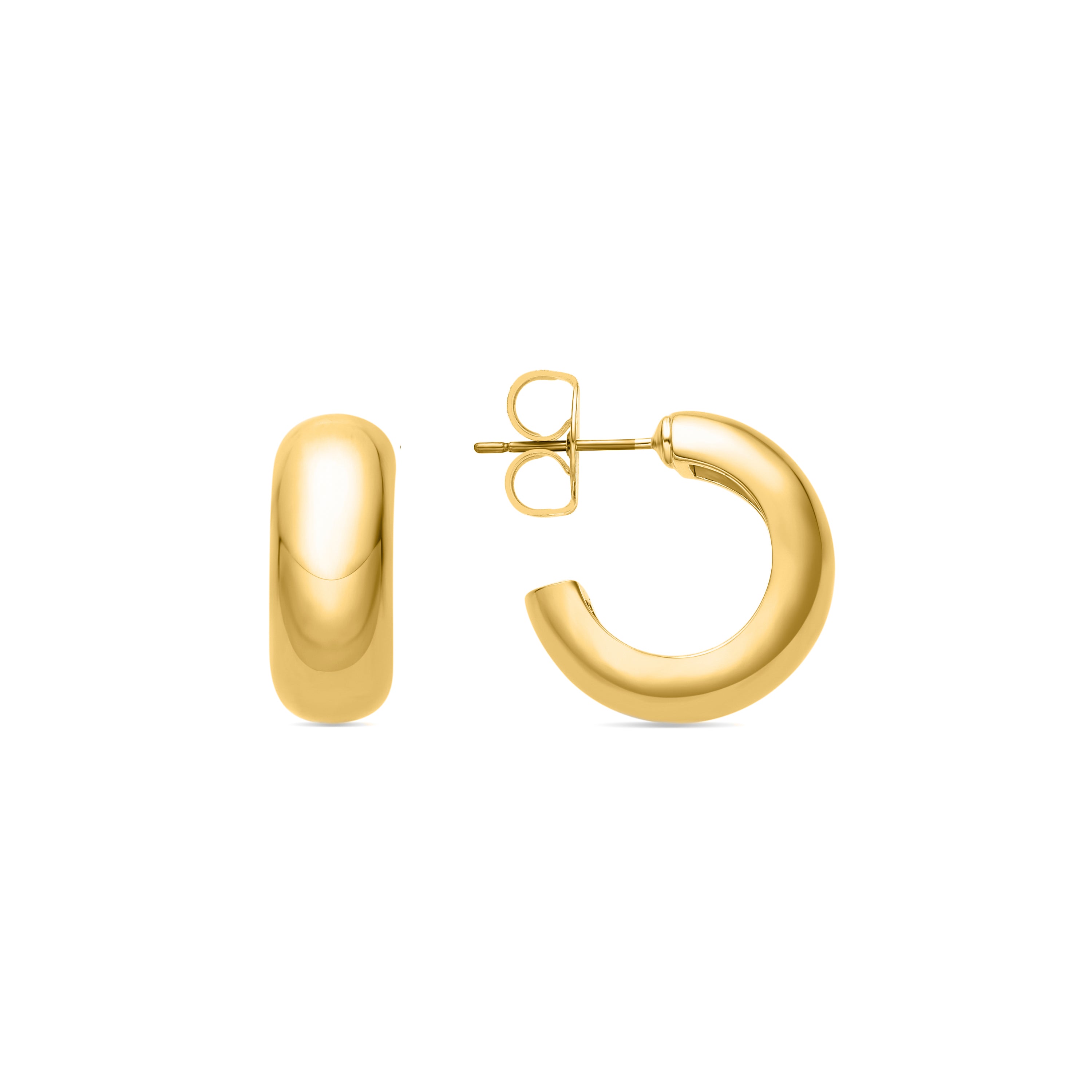Pendientes de 18,5mm de diámetro acabado oro 18K - Dalra
