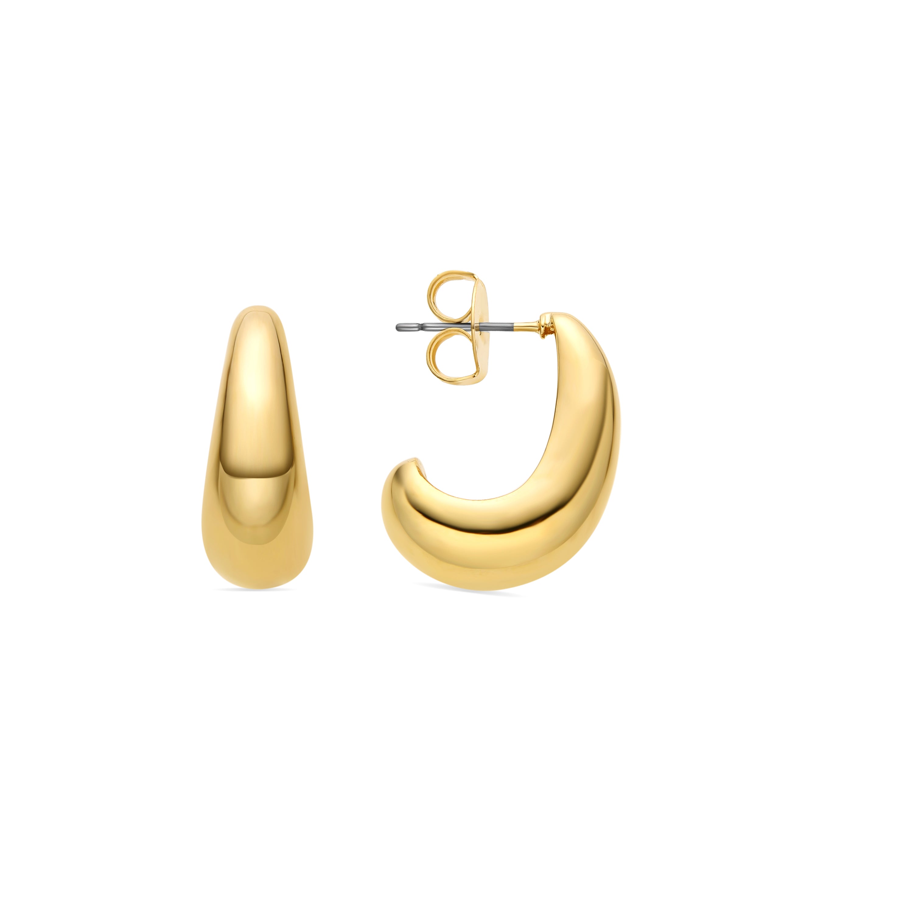 Pendientes de 22mm de diámetro acabado oro 18K - Sanky
