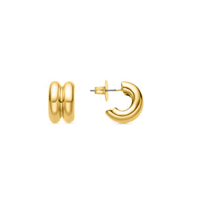 Pendientes acabados en oro amarillo de 18k