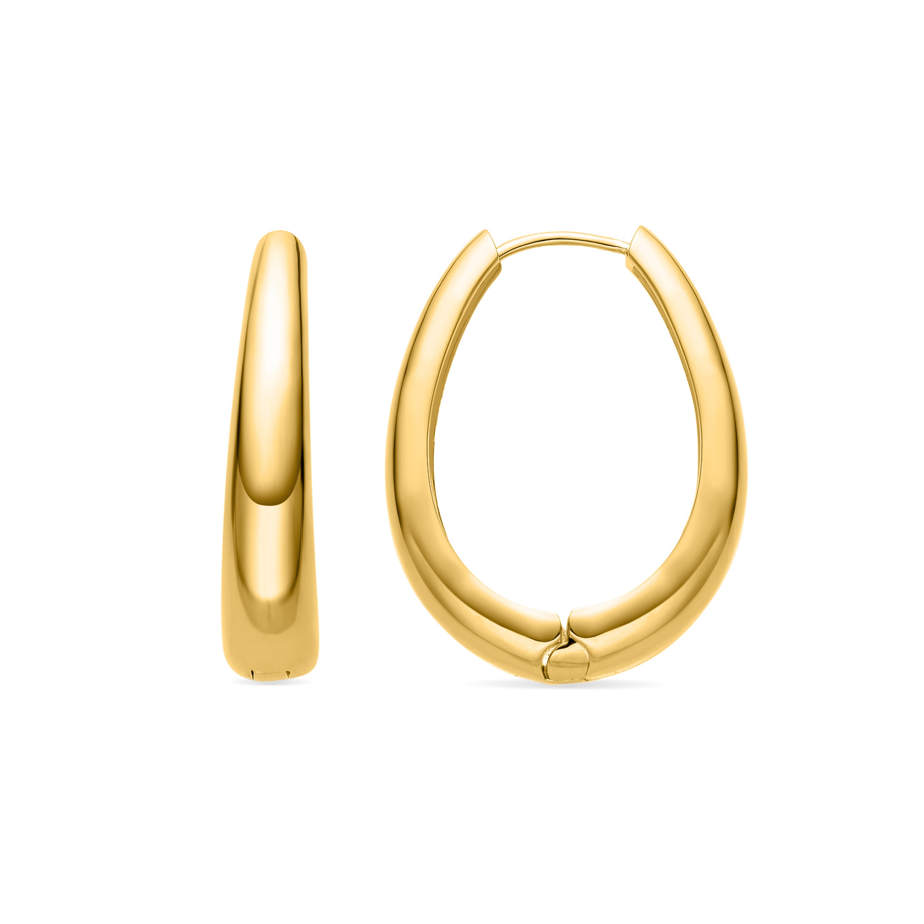 Pendientes de 31mm de diámetro acabado oro 18K - Aima