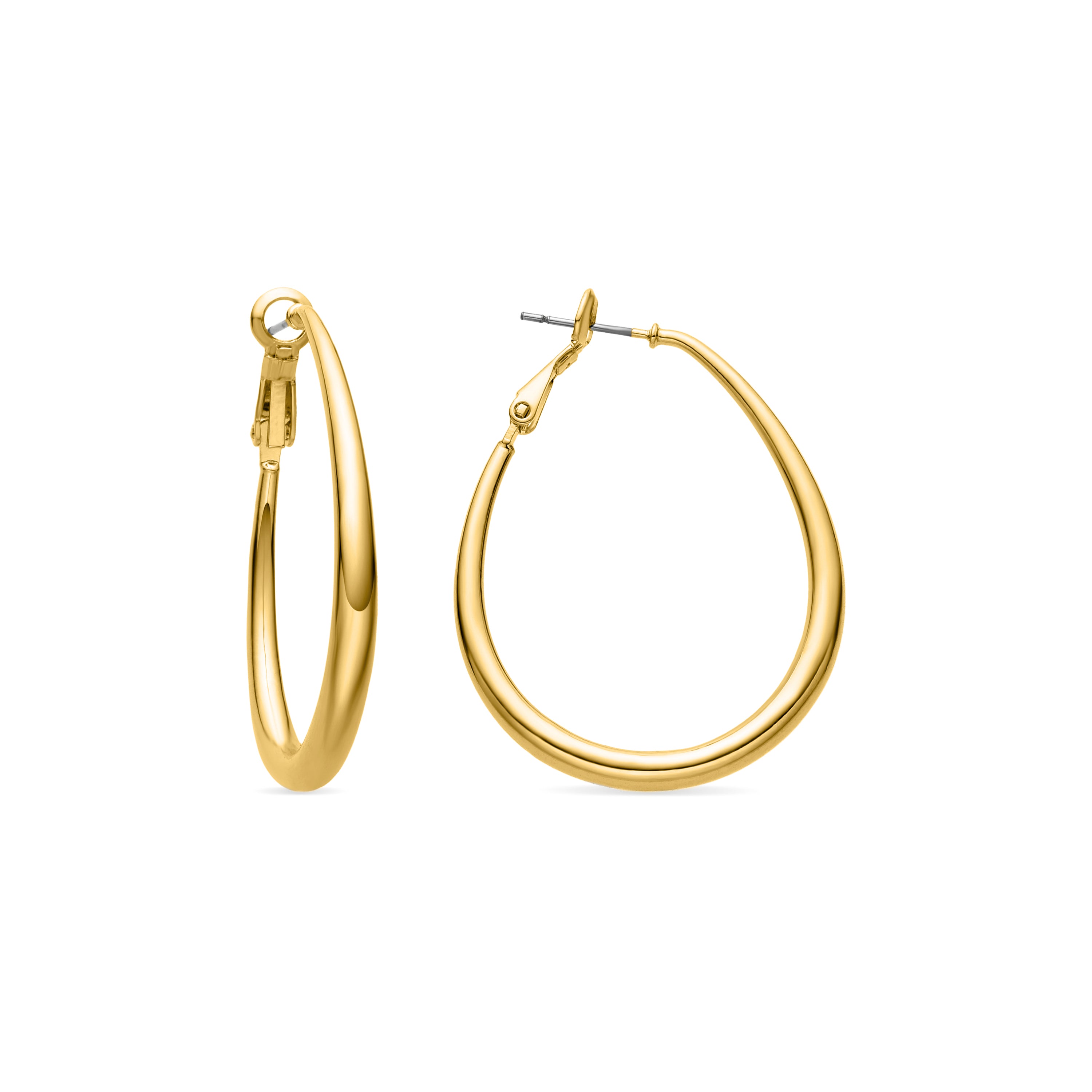 Pendientes de 38mm de diámetro acabado oro 18K - Babo