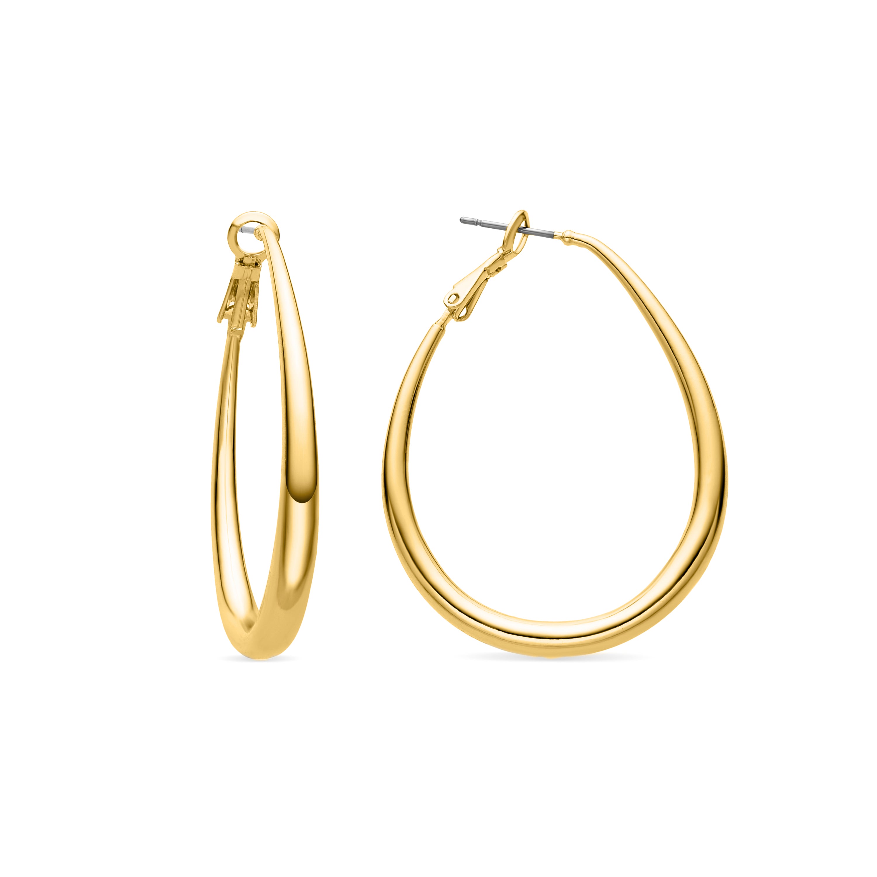 Pendientes de 47mm de diámetro acabado oro 18K - Axeir