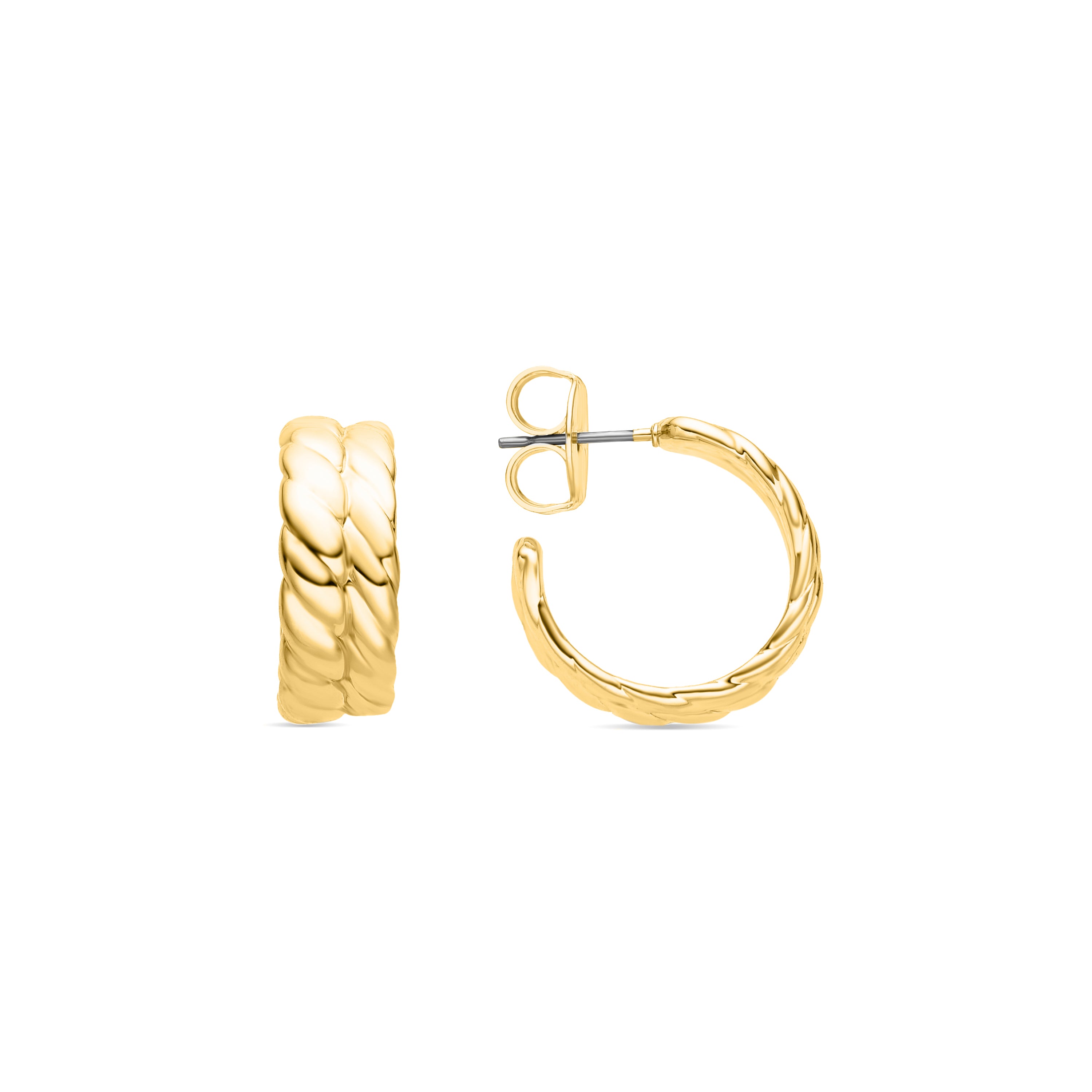 Pendientes de 19,5mm de diámetro acabado oro 18K - Thety
