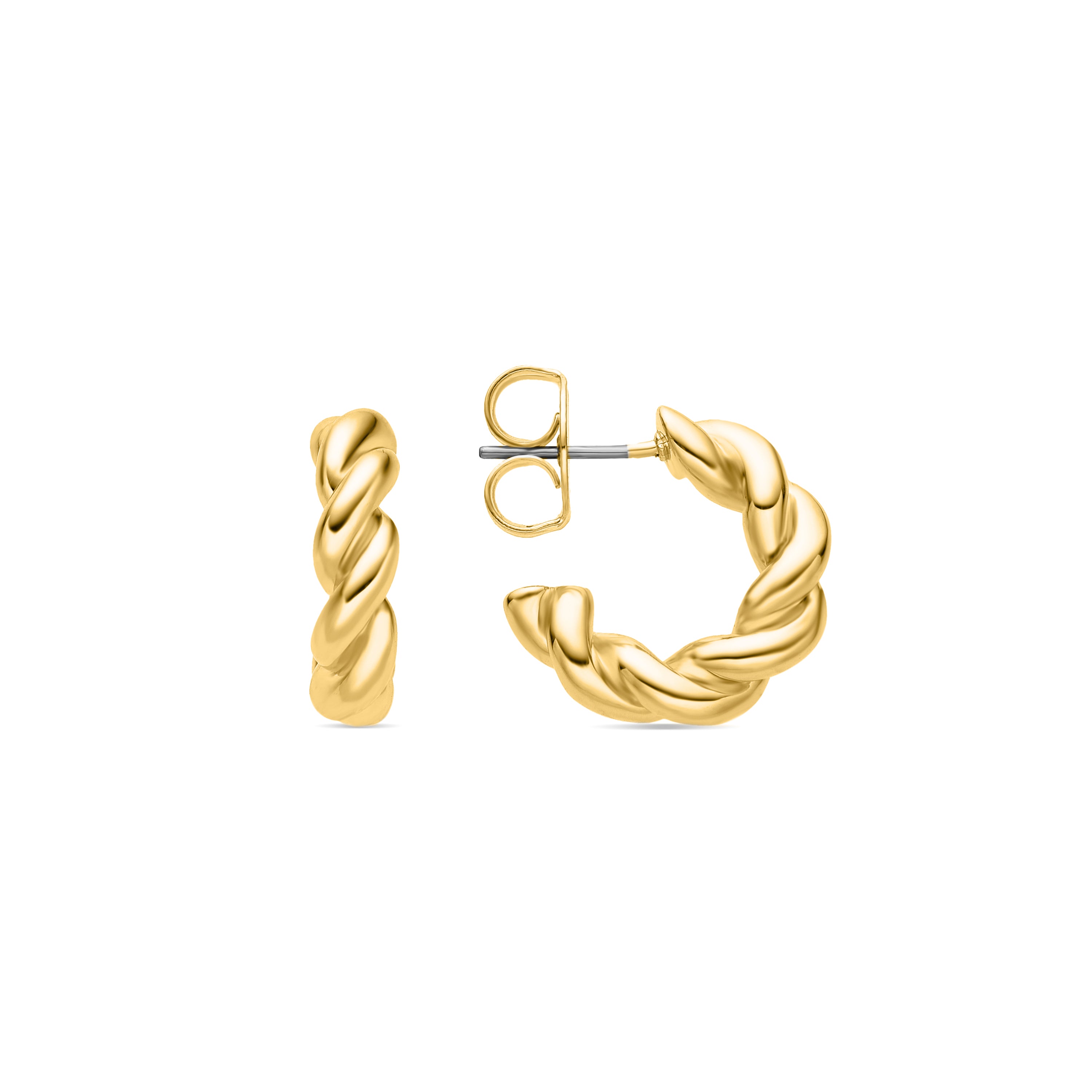 Pendientes de 17mm de diámetro acabado oro 18K - Izo