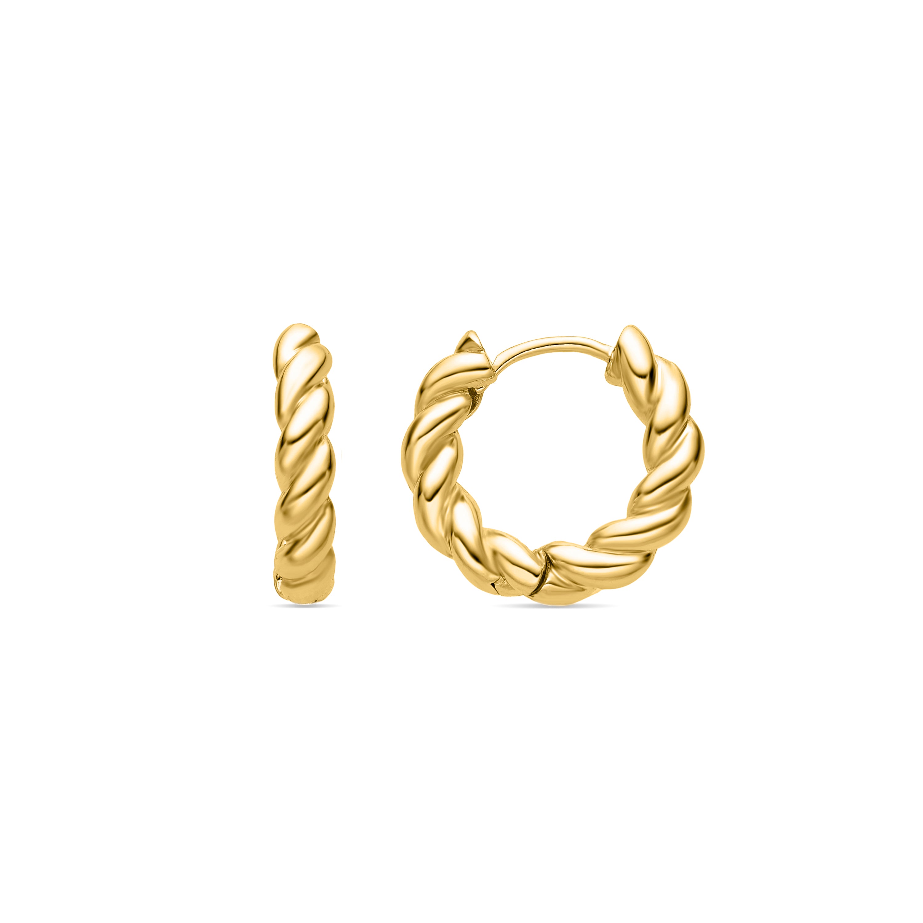 Pendientes de 20mm de diámetro acabado oro 18K - Tansit