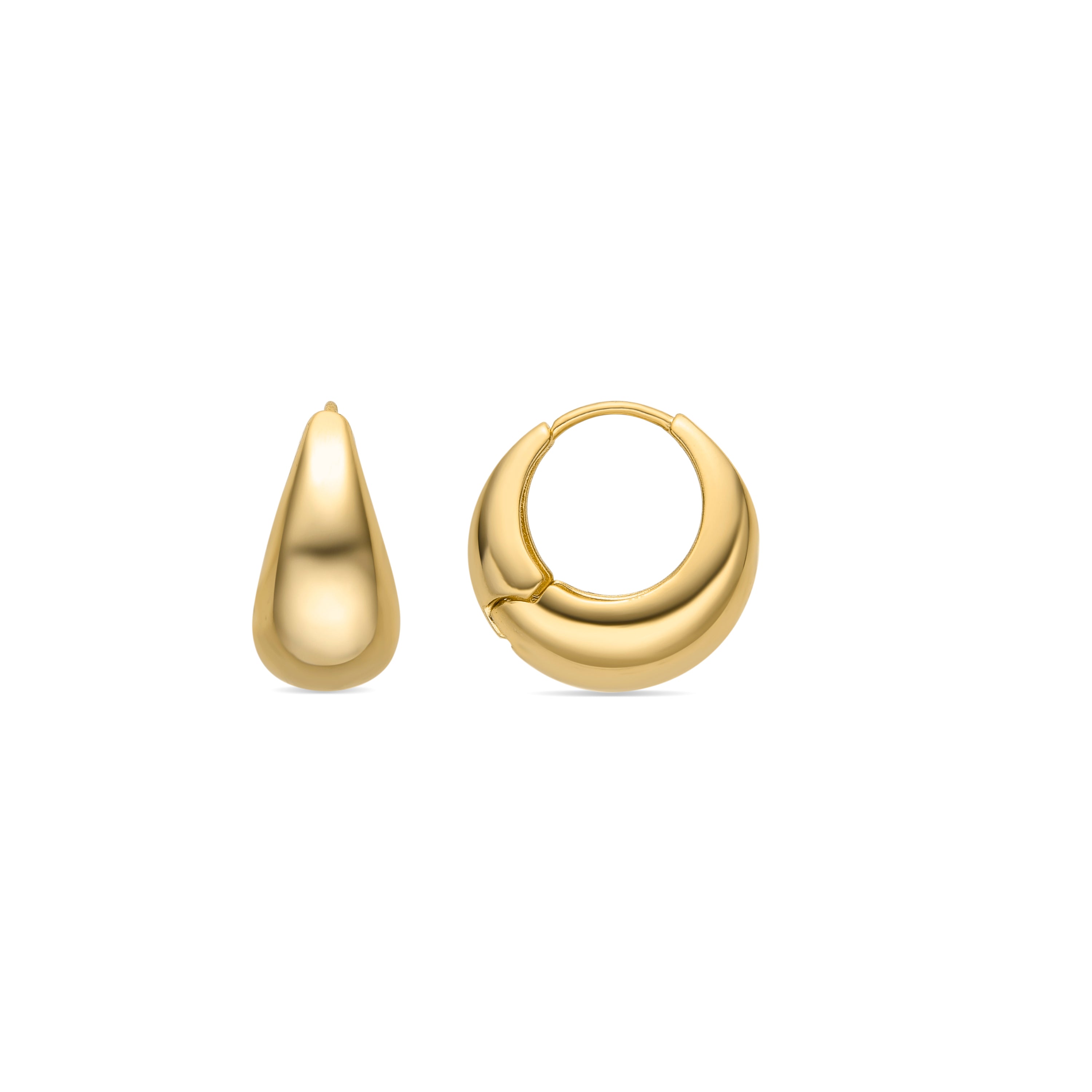 Pendientes de 20mm de diámetro acabado oro 18k - Zatar