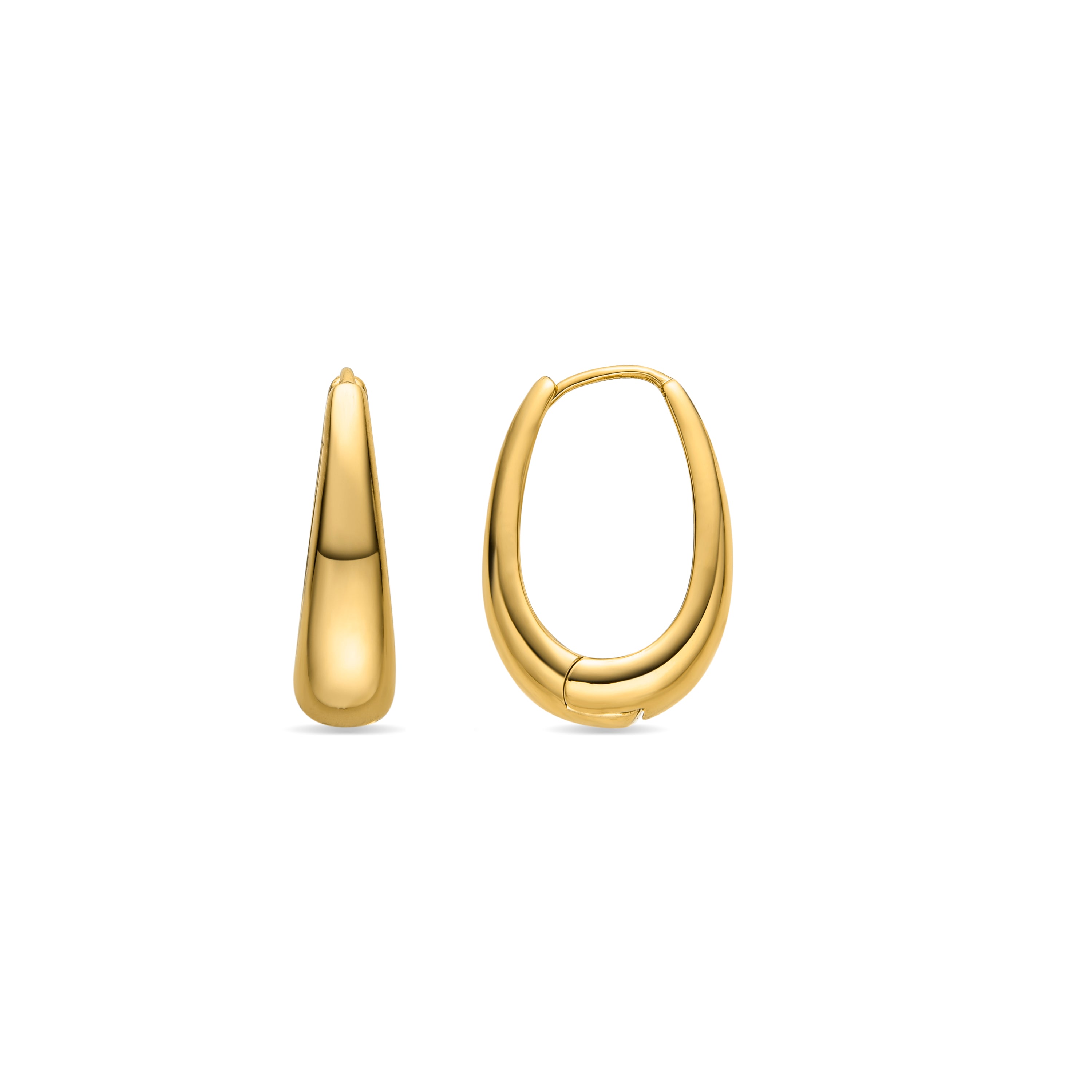 Pendientes de 24mm de diámetro acabado oro 18k - Luya