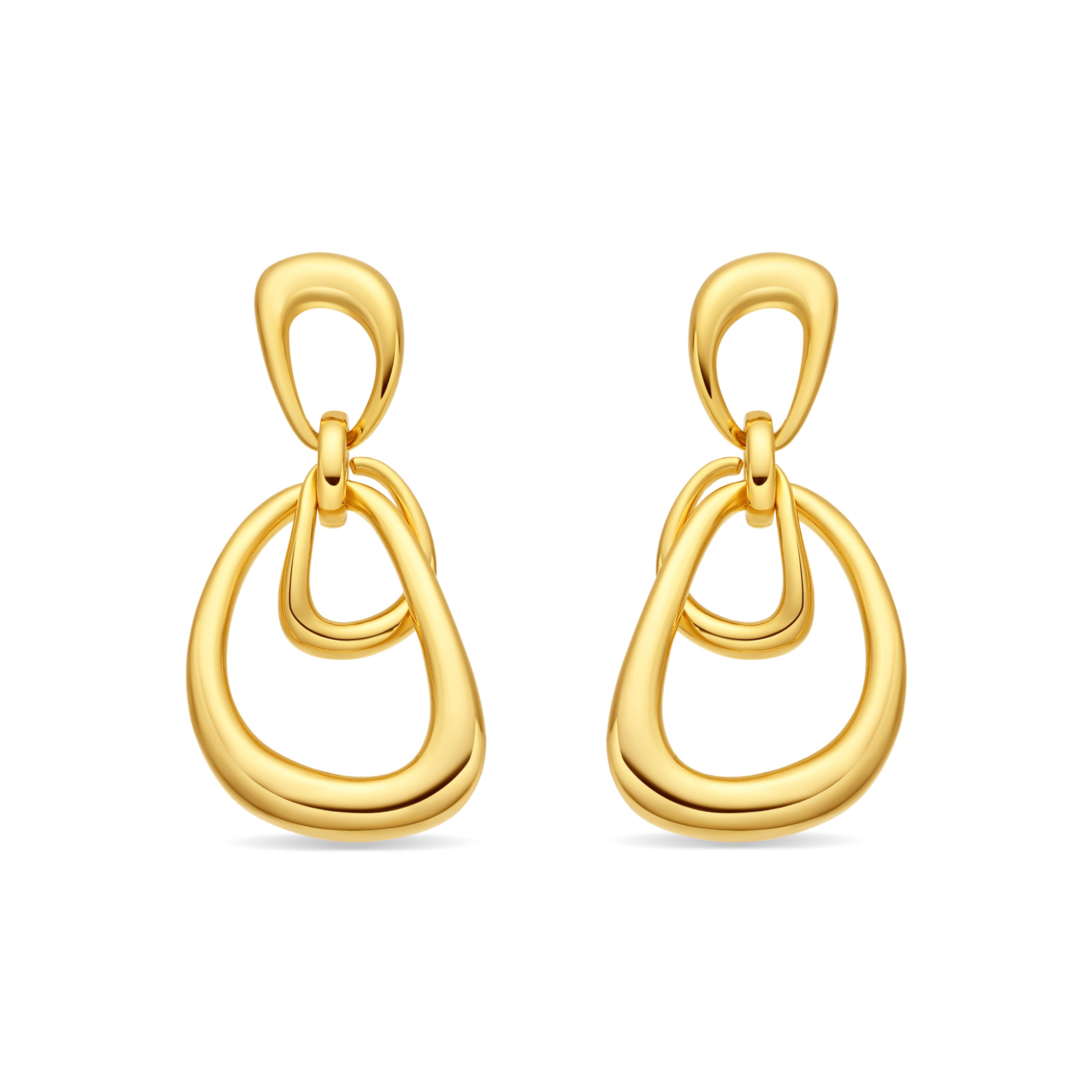 Pendientes acabado en oro amarillo de 18k - Sapro