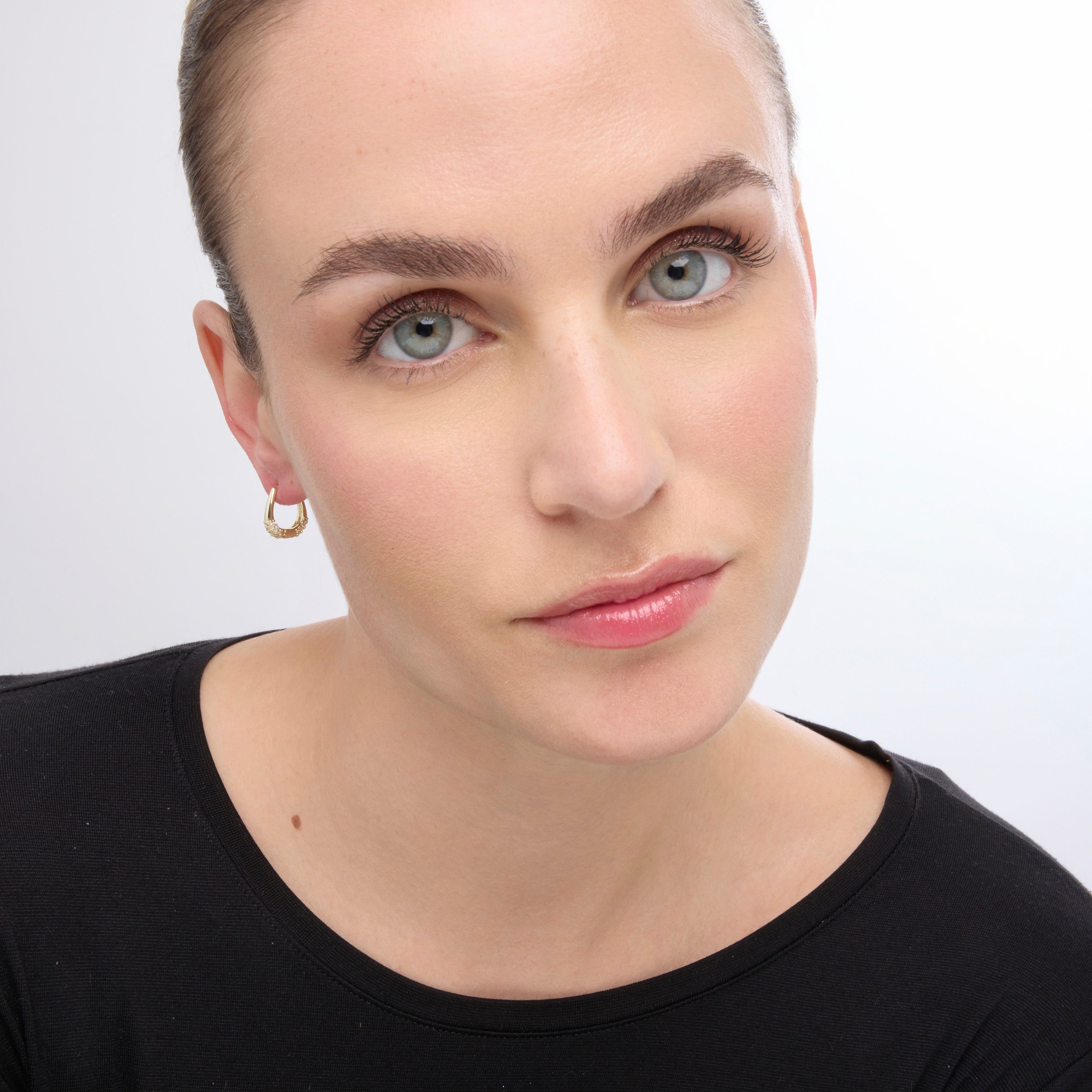 Ohrringe mit 18k Gelbgold-Finish und funkelndem Zirkonia - Redi