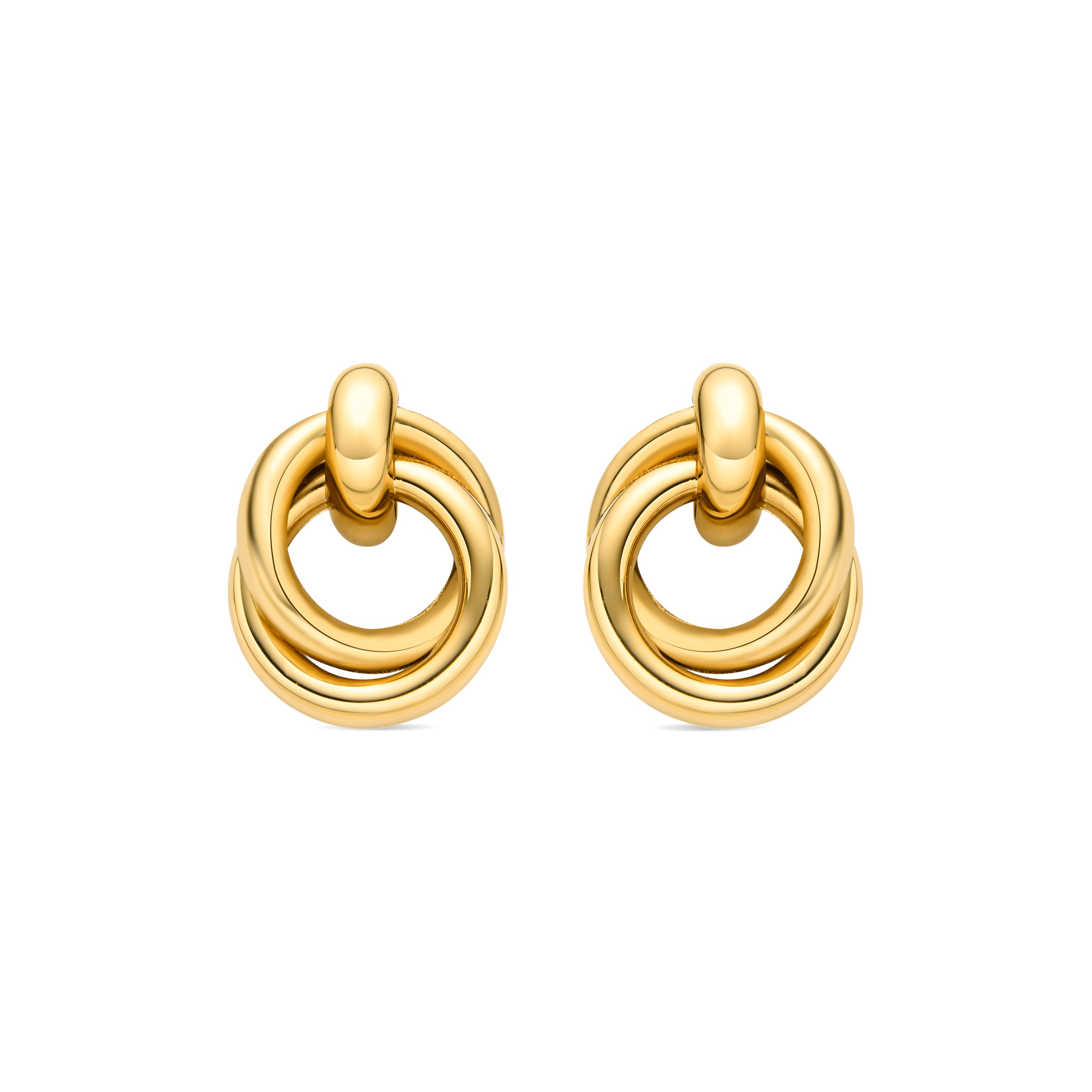Pendientes acabados en oro amarillo de 18K - Ofie
