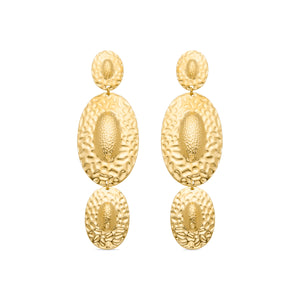 Pendientes acabados en oro amarillo 18K