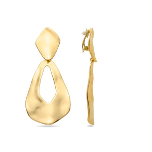 Pendientes acabados en oro amarillo 18K