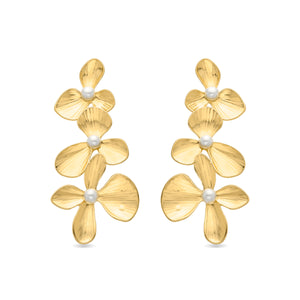 Pendientes acabados en oro amarillo 18K