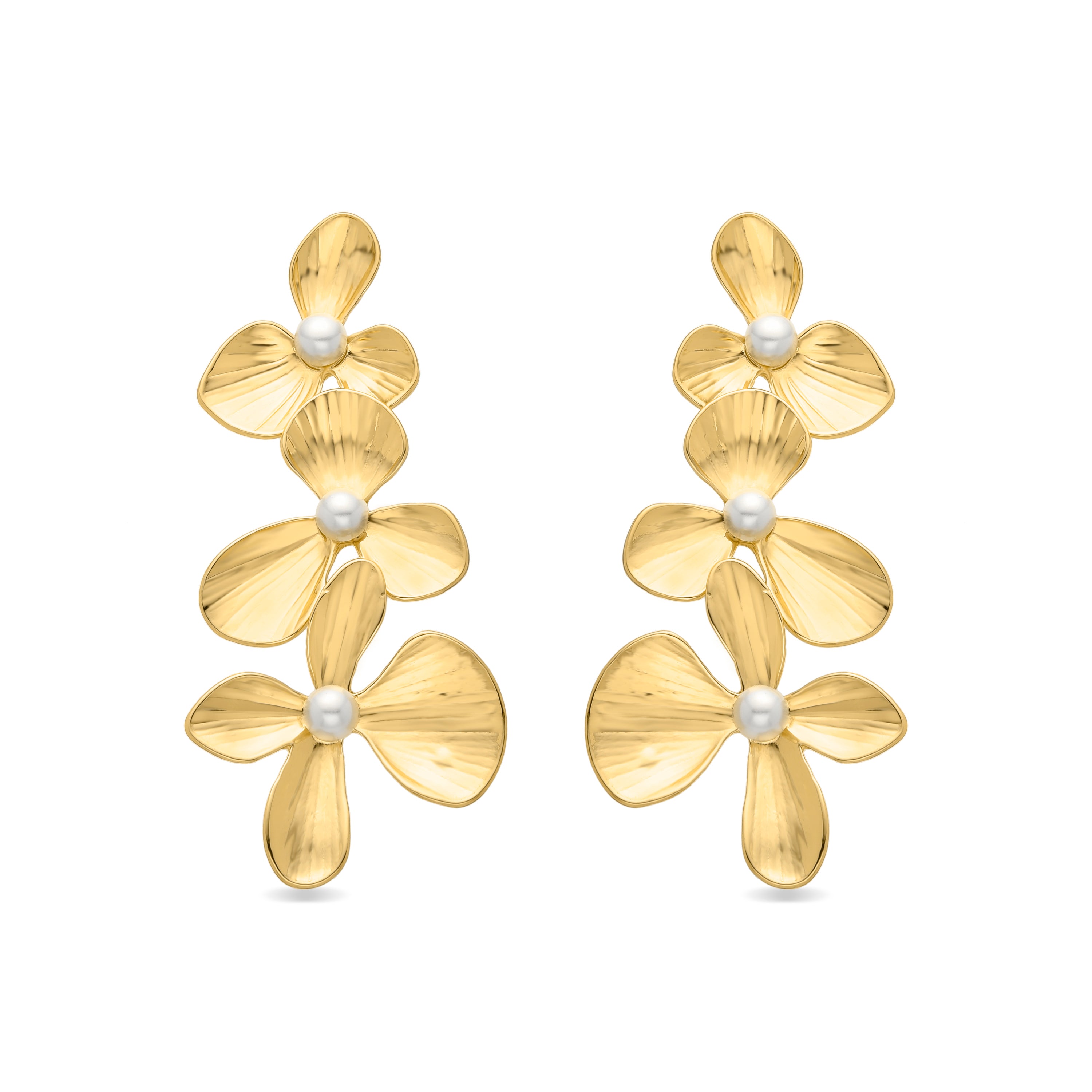 Pendientes acabados en oro amarillo de 18k - Callam