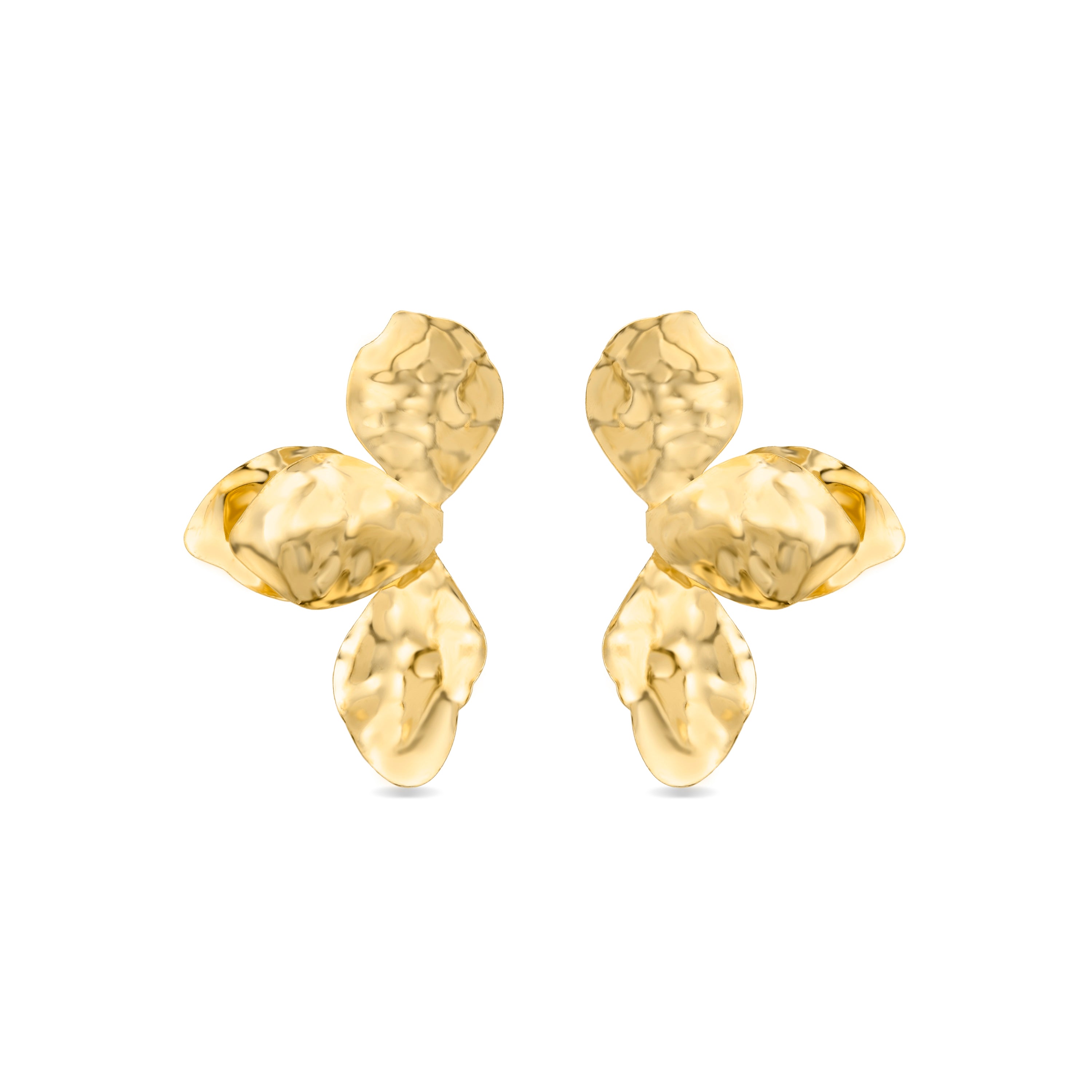 Pendientes acabados en oro amarillo de 18k - Kevla