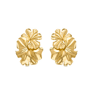 Pendientes acabados en oro amarillo 18K