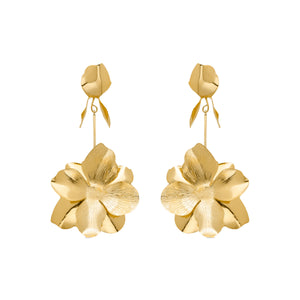 Pendientes acabados en oro amarillo 18K