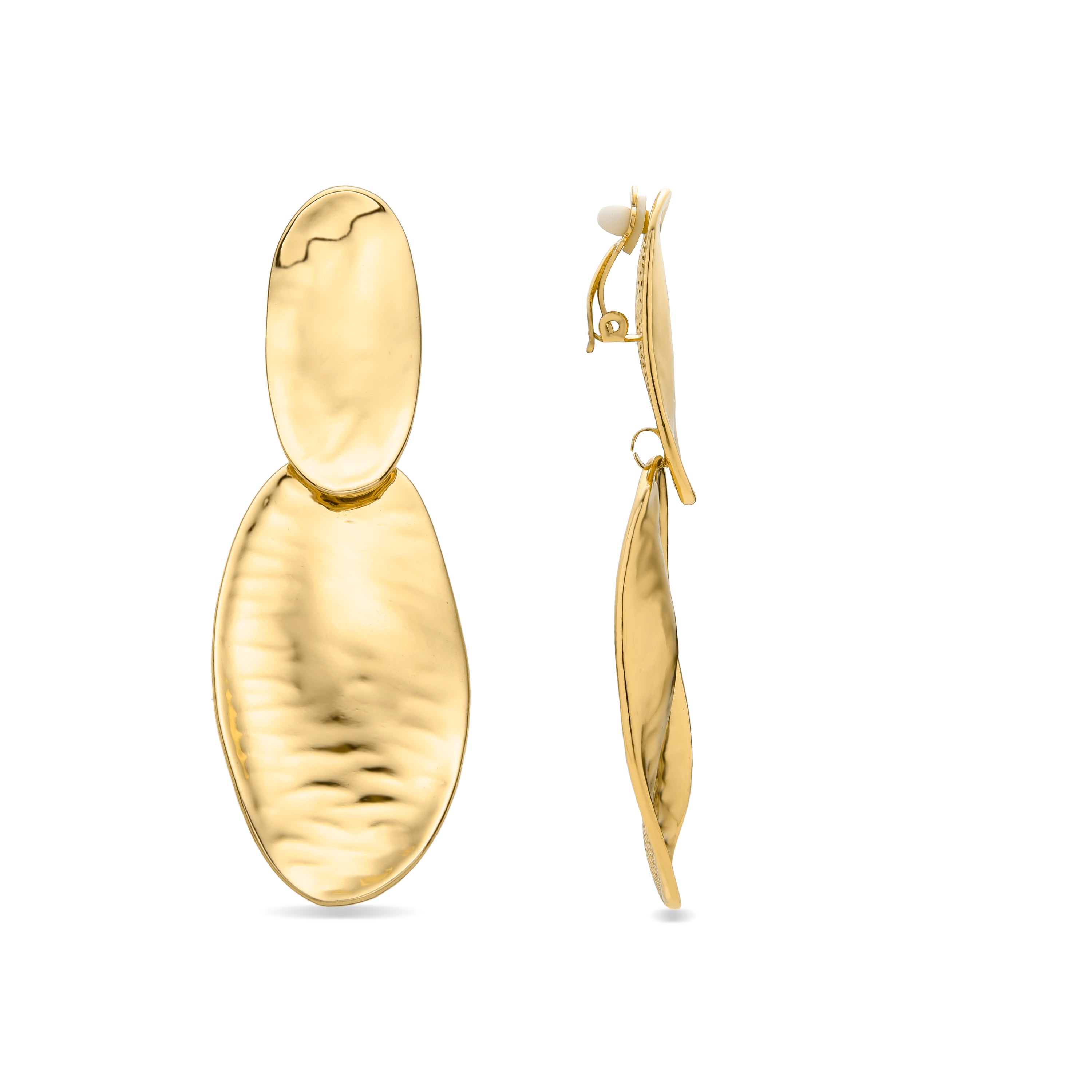 Pendientes acabados en oro amarillo de 18k - Zinlay