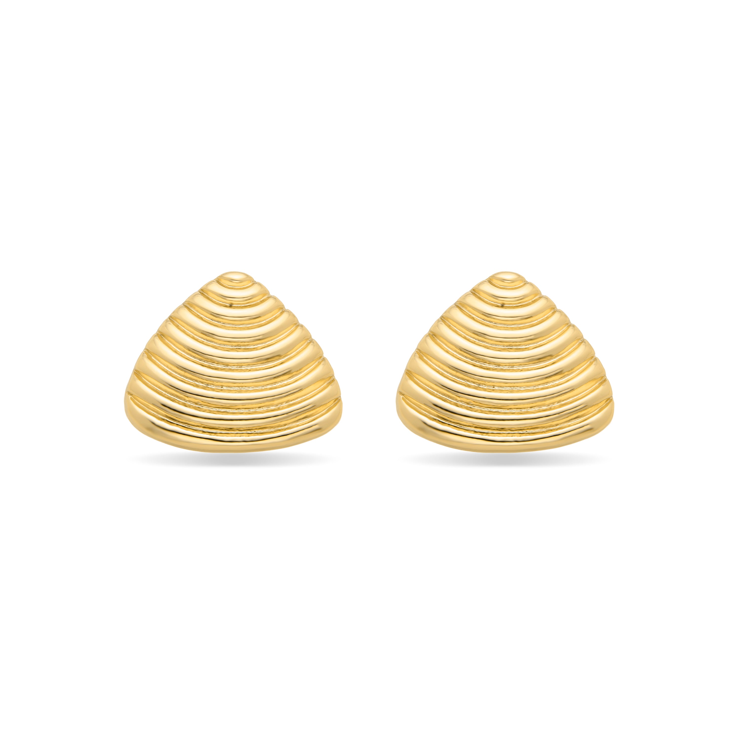 Pendientes acabados en oro amarillo de 18k - Caimiz