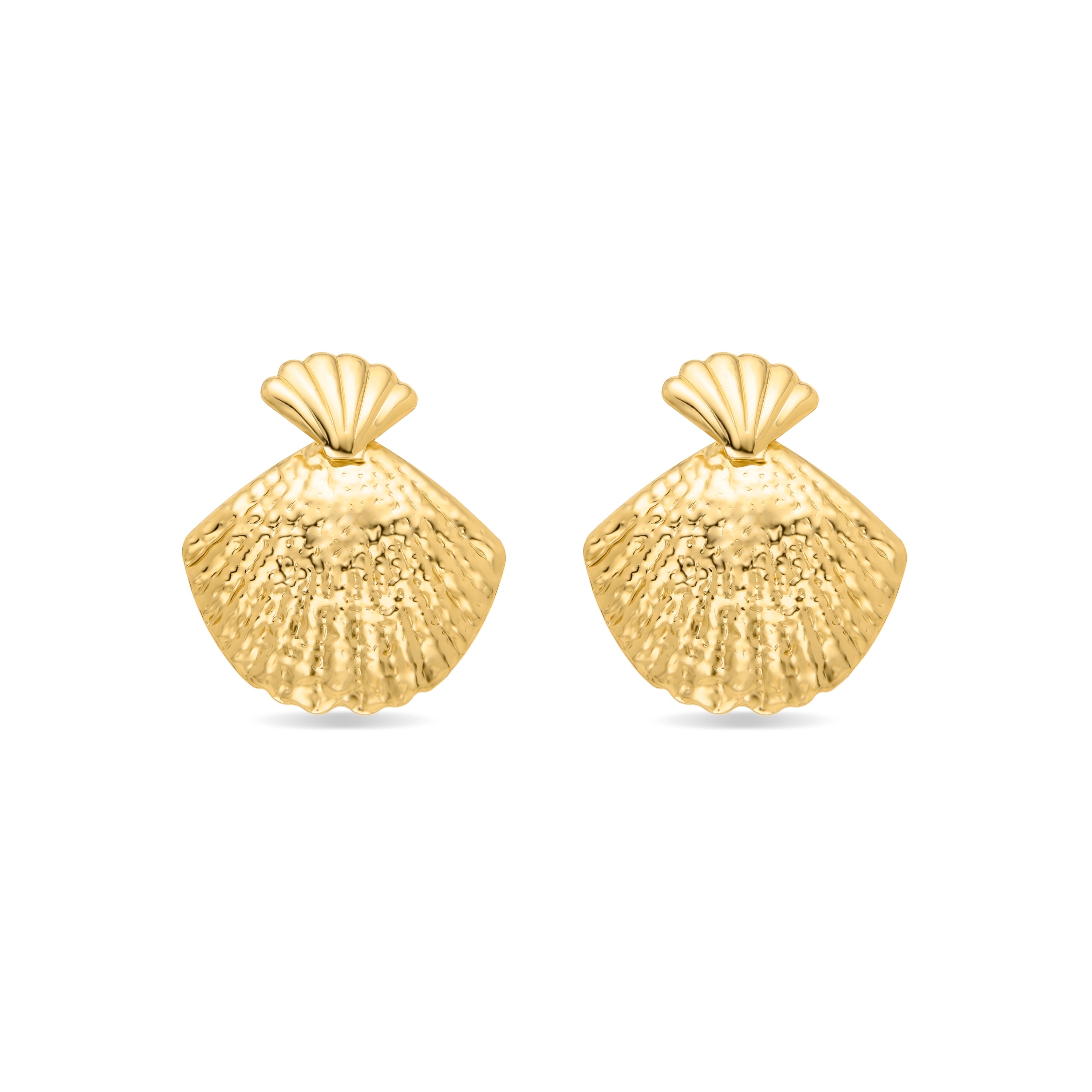 Pendientes acabados en oro amarillo de 18k - Hovia