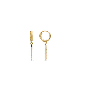 Pendientes acabados en oro 18k