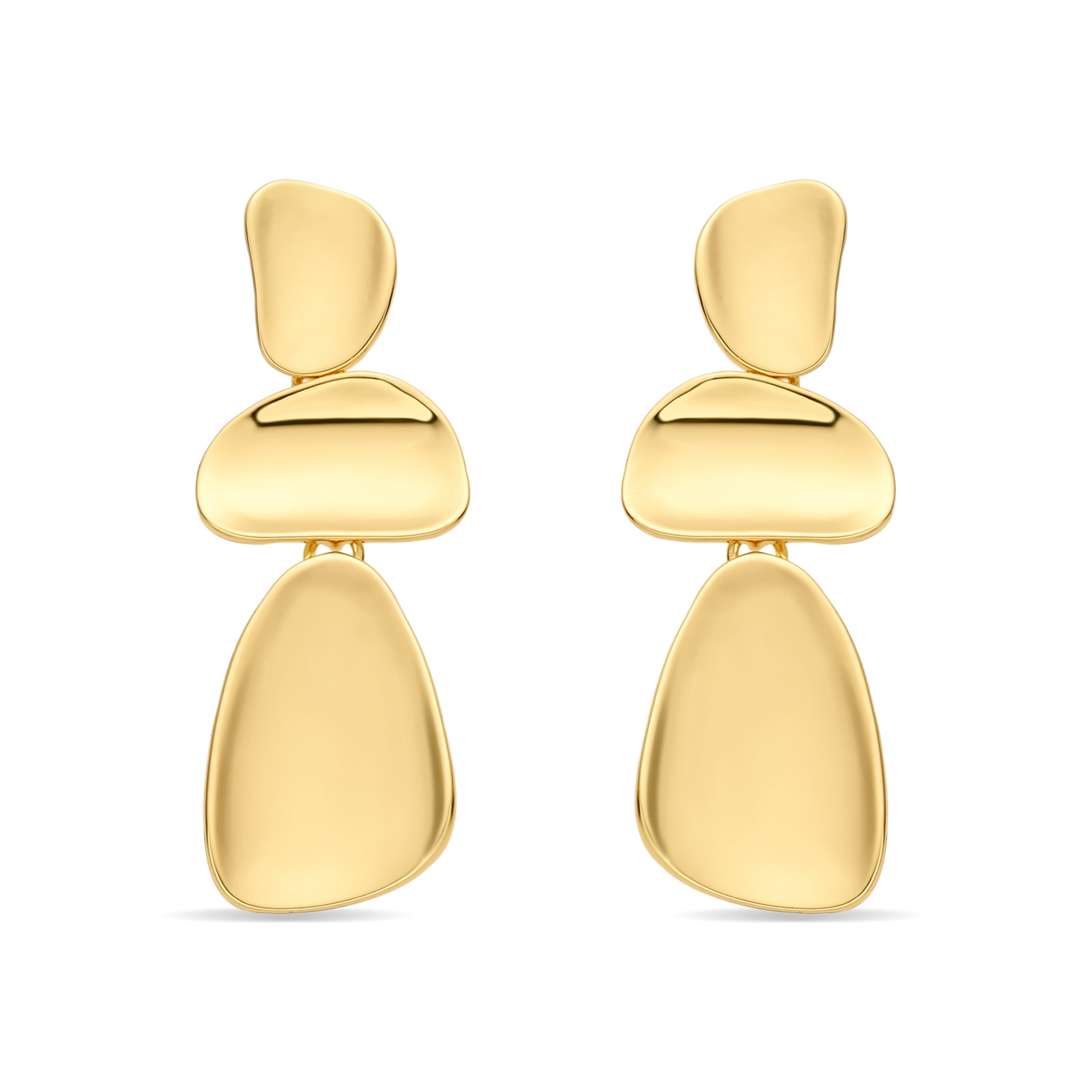 Pendientes acabado en oro amarillo de 18k - Taha