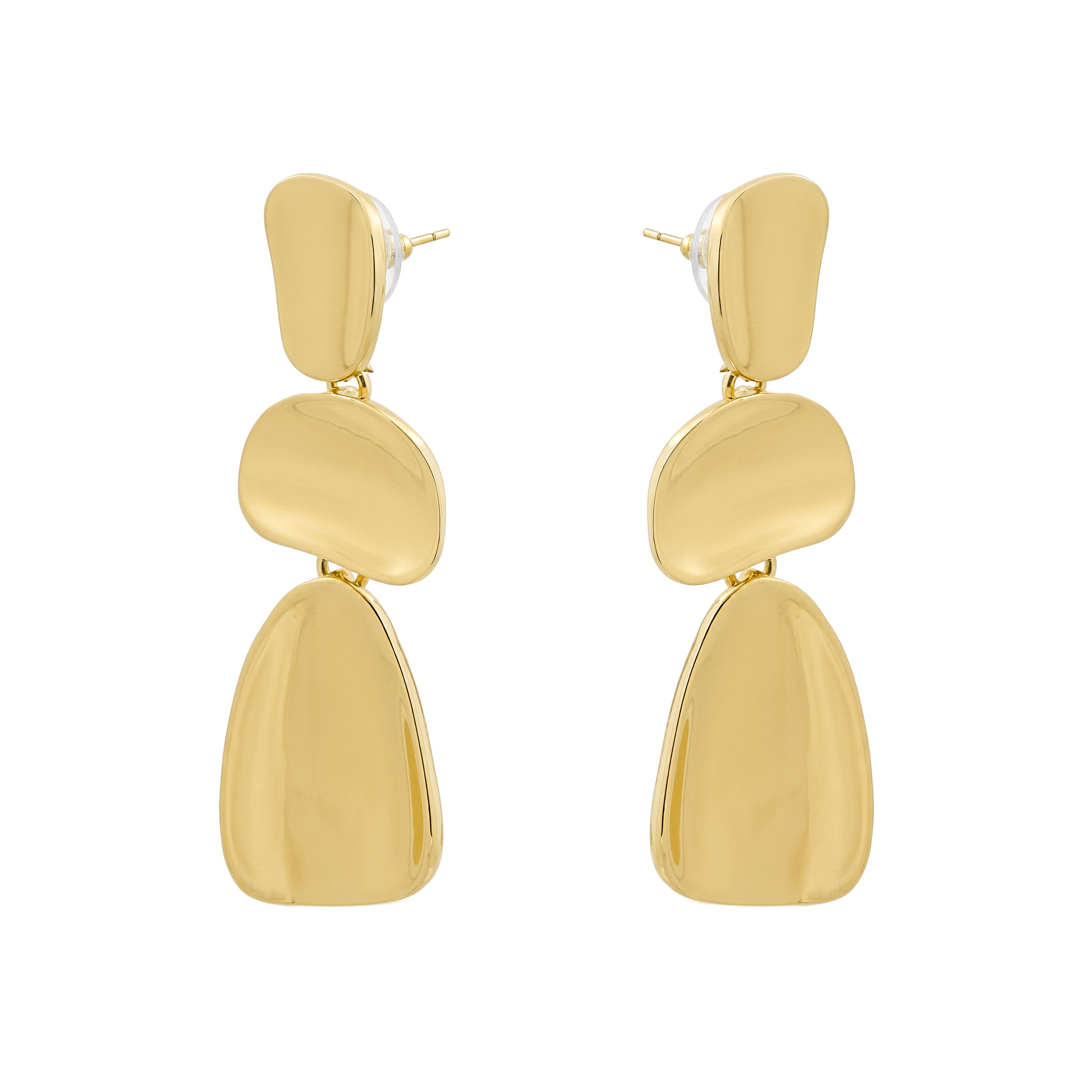 Pendientes acabado en oro amarillo de 18k - Taha
