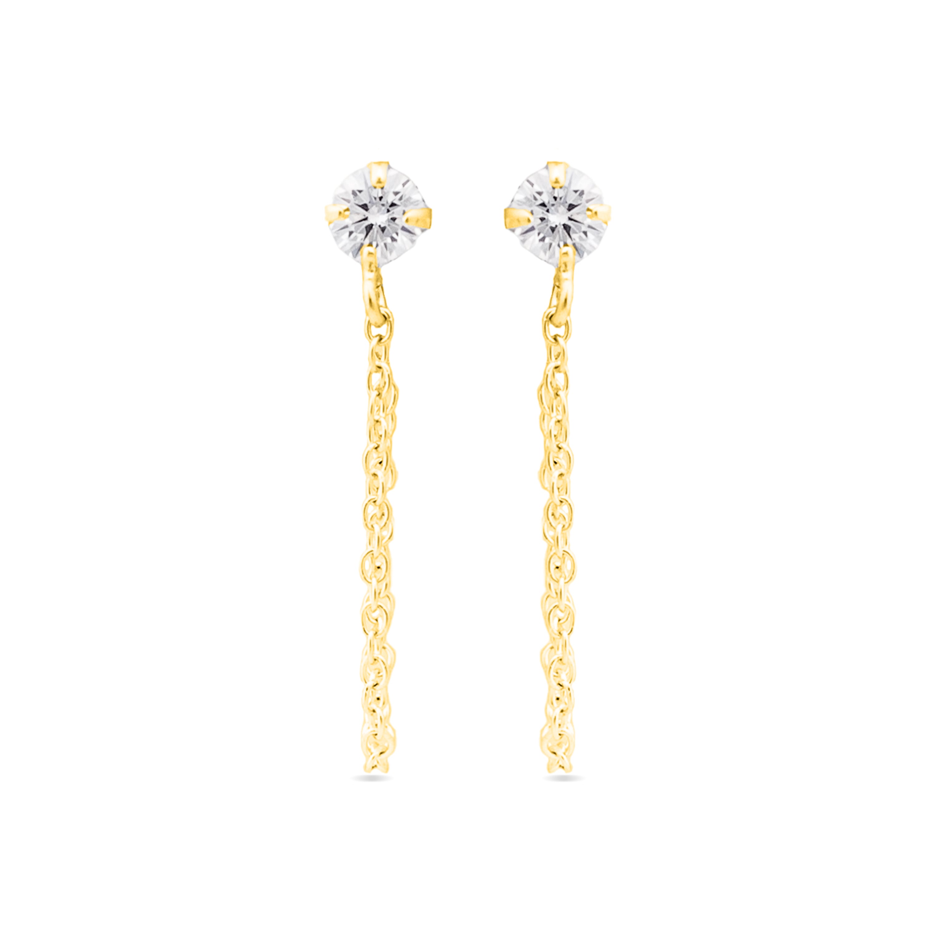Pendientes de Aleación de Metal y Circonita Brillante acabado en oro amarillo de 18k - Viri