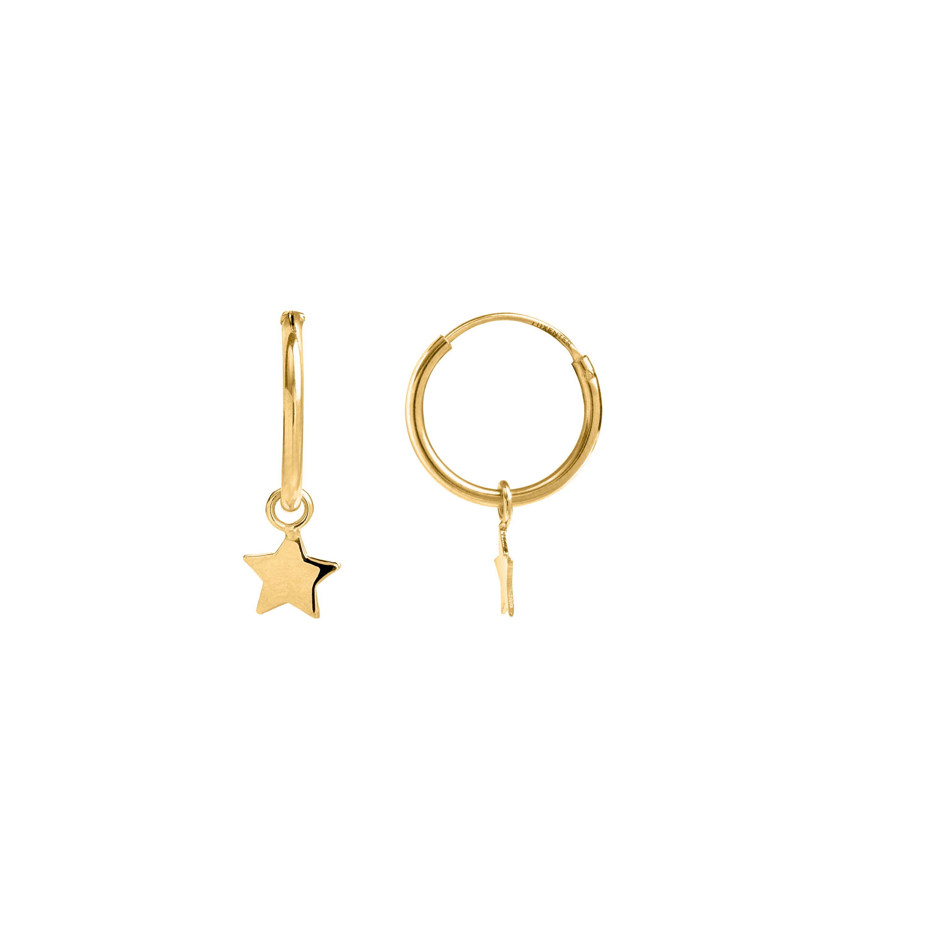 Pendientes acabado en oro amarillo de 18k - Asnis
