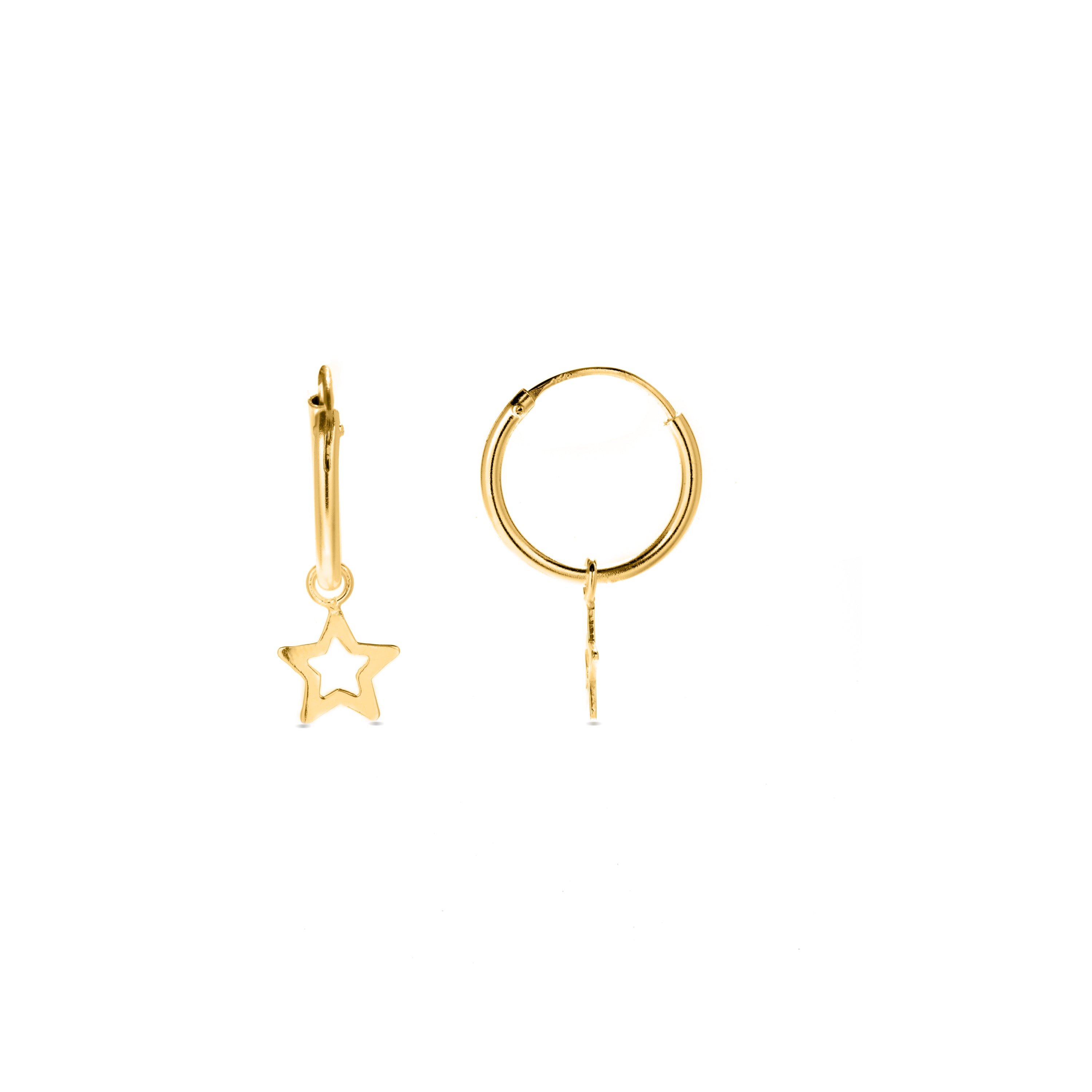 Pendientes acabado en oro amarillo de 18k - Nyxla