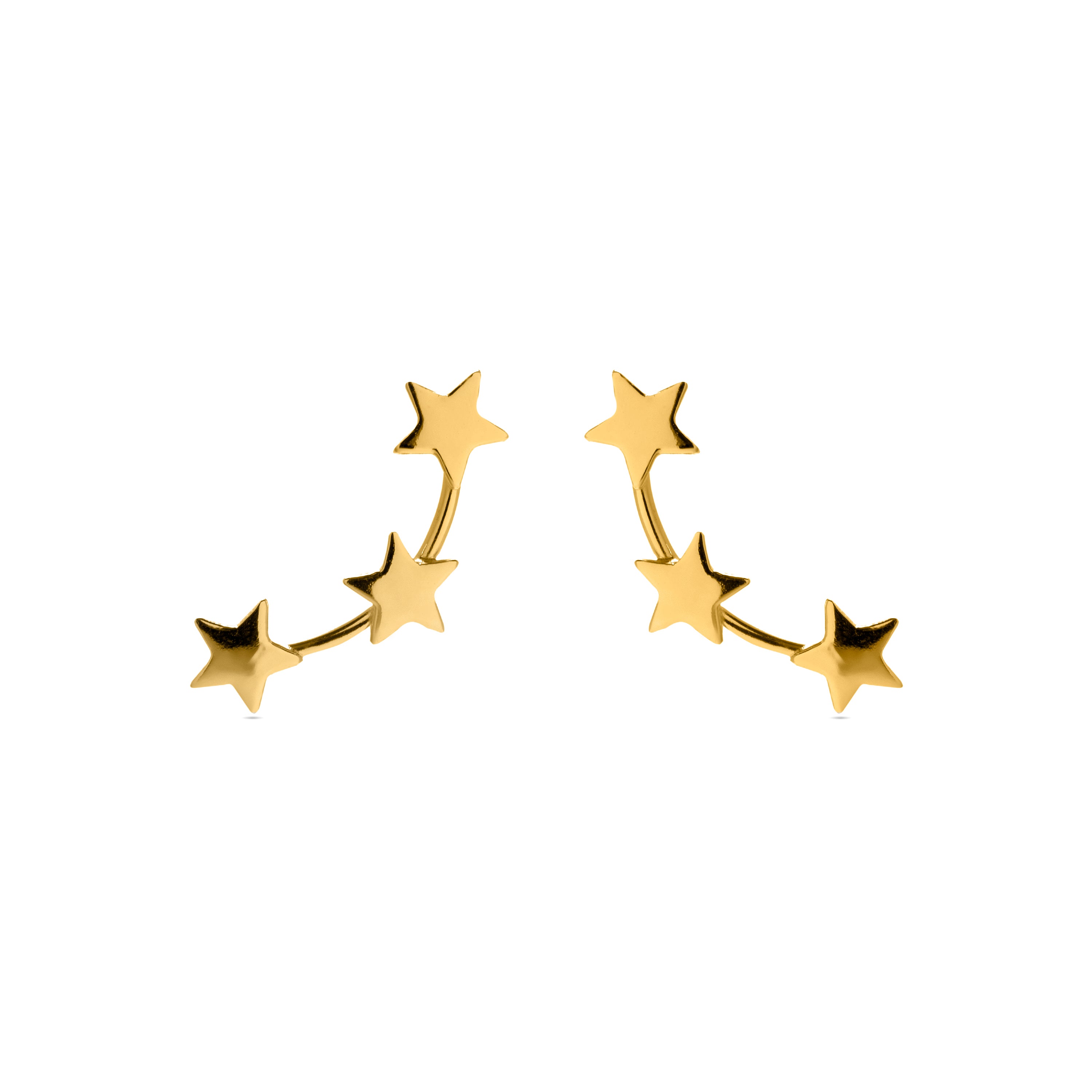 Pendientes acabado en oro amarillo de 18k - Taela