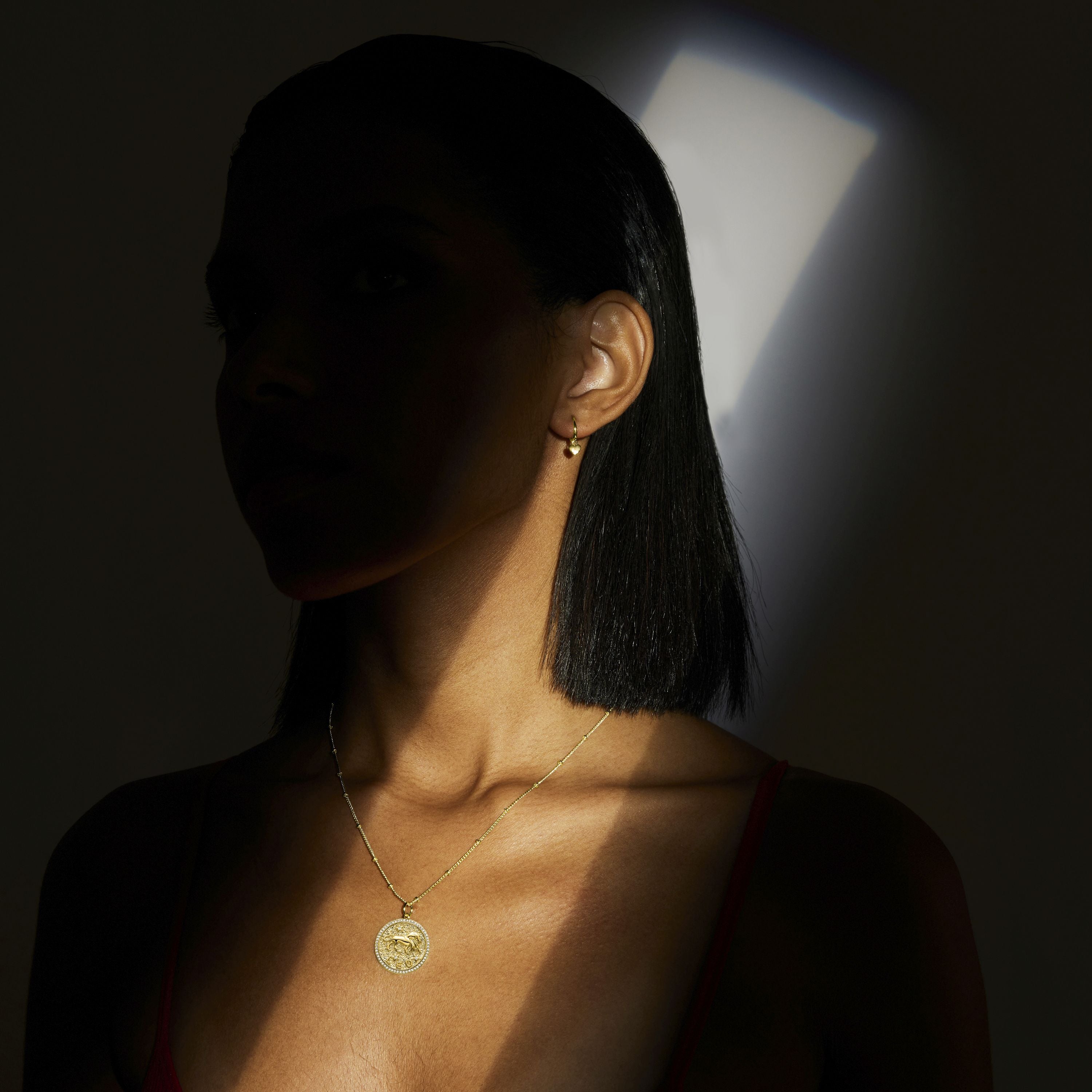 Pendientes de Circonita Brillante acabados en oro amarillo de 18K - Lakor