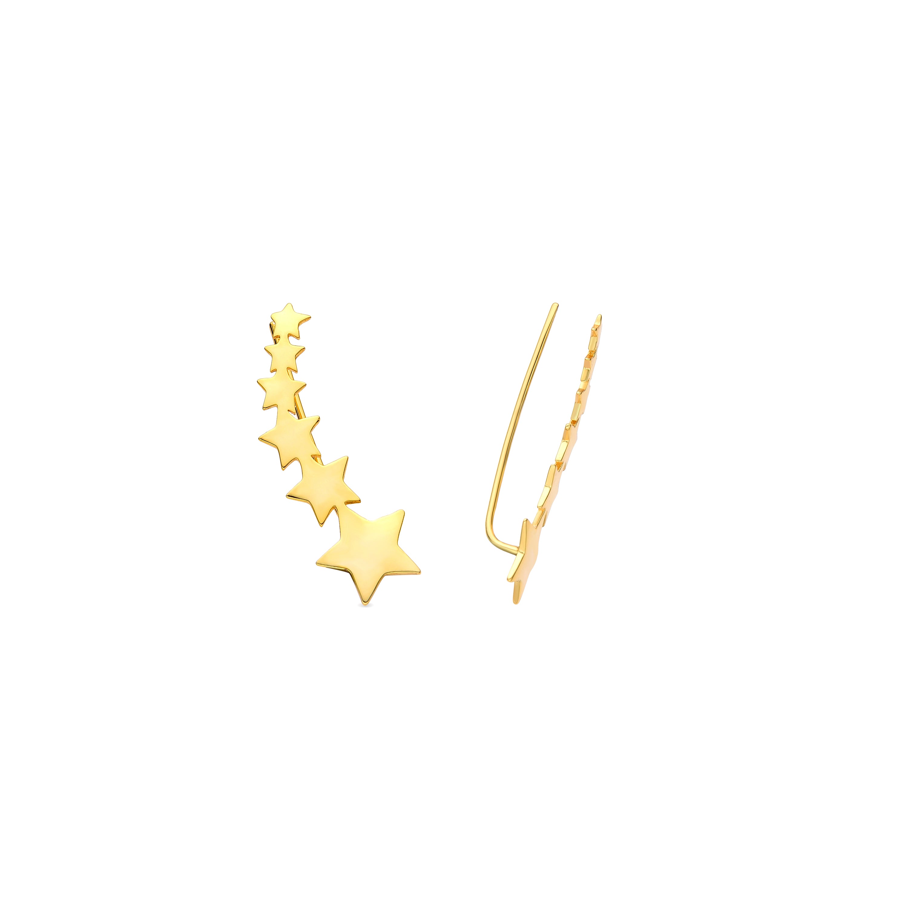 Pendientes acabados en oro amarillo de 18K - Gatra