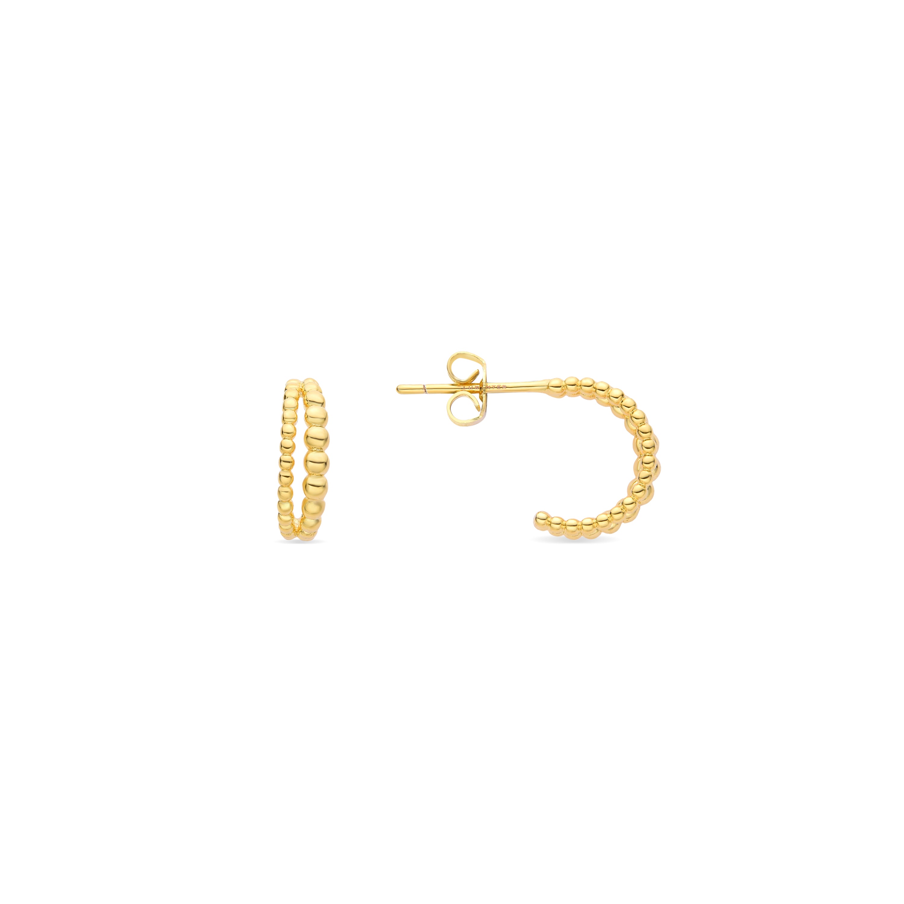 Pendientes acabados en oro amarillo de 18K - Bidul