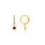 Boucles d'oreilles finition or jaune 18 Kt