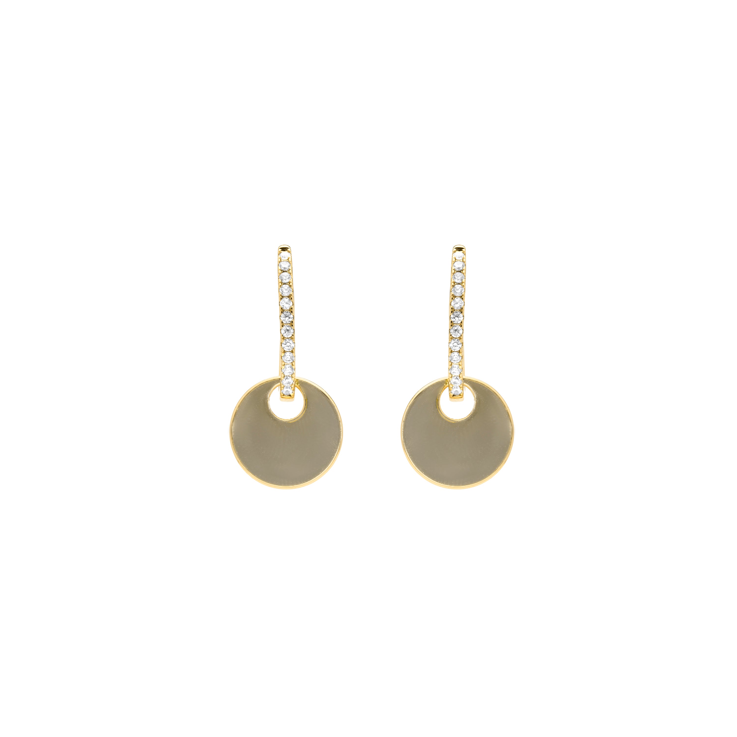 Pendientes acabado en oro amarillo 18k - Sarif
