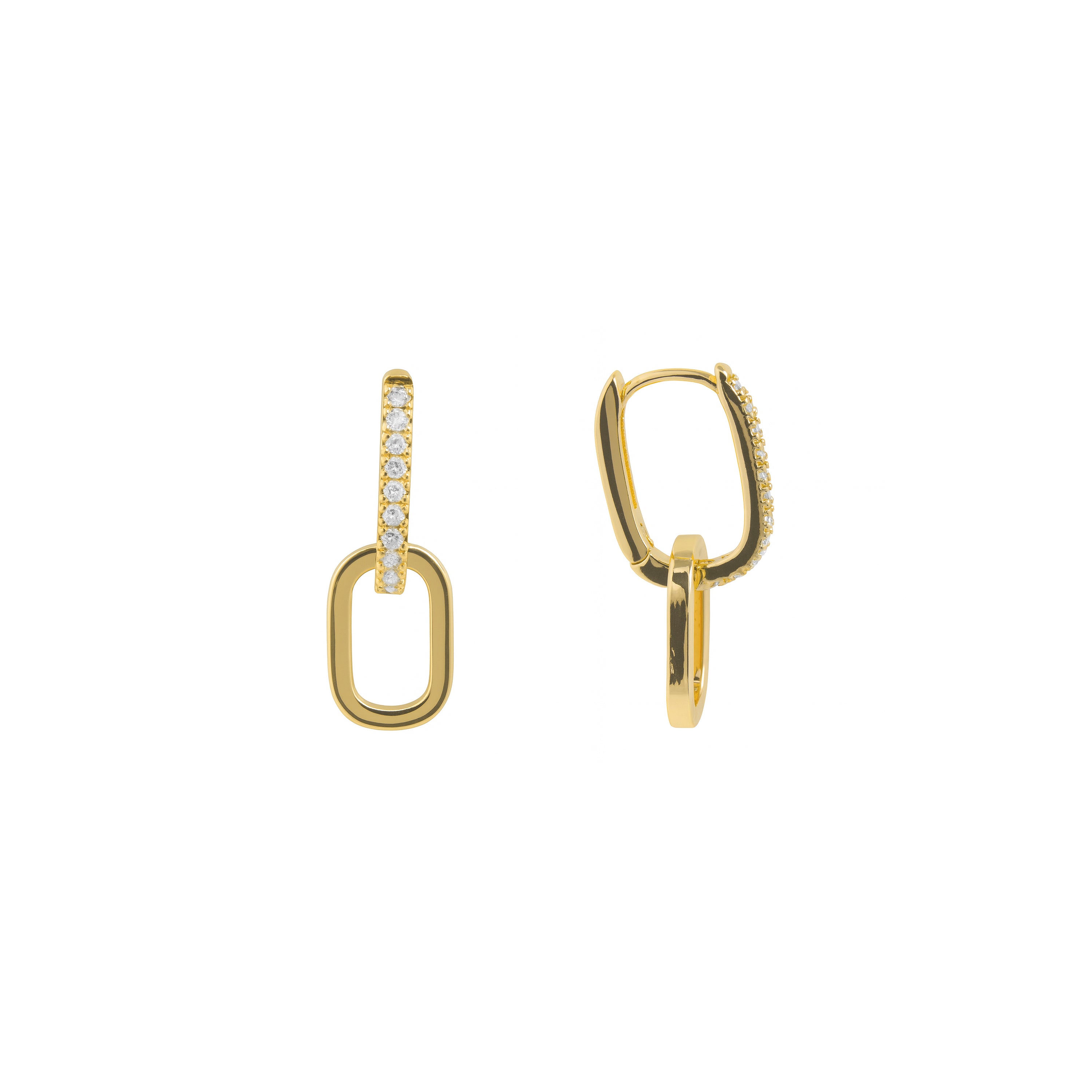 Pendientes acabado en oro amarillo 18k - Thuja
