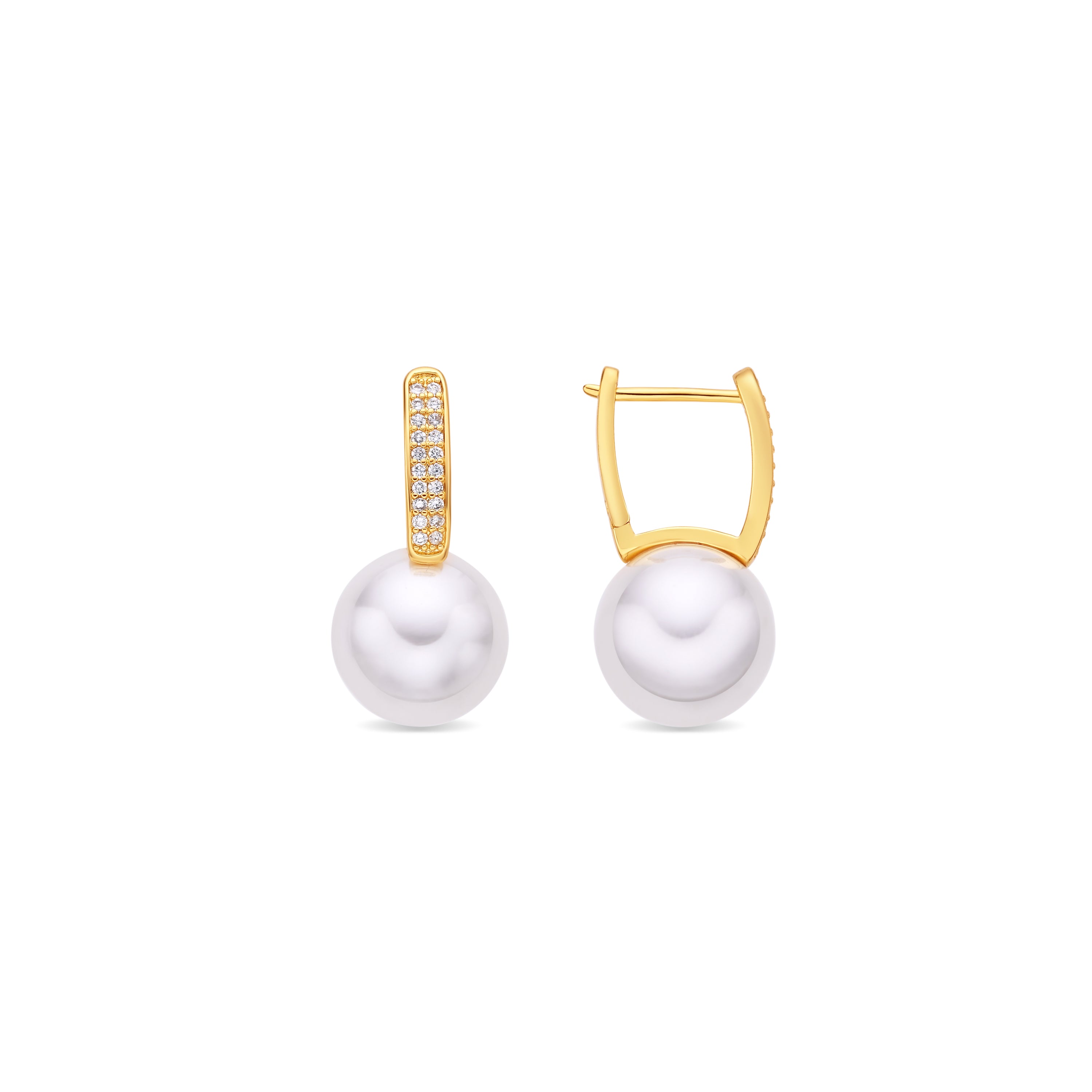 Pendientes de Circonita Brillante acabado en oro amarillo de 18k - Otalne