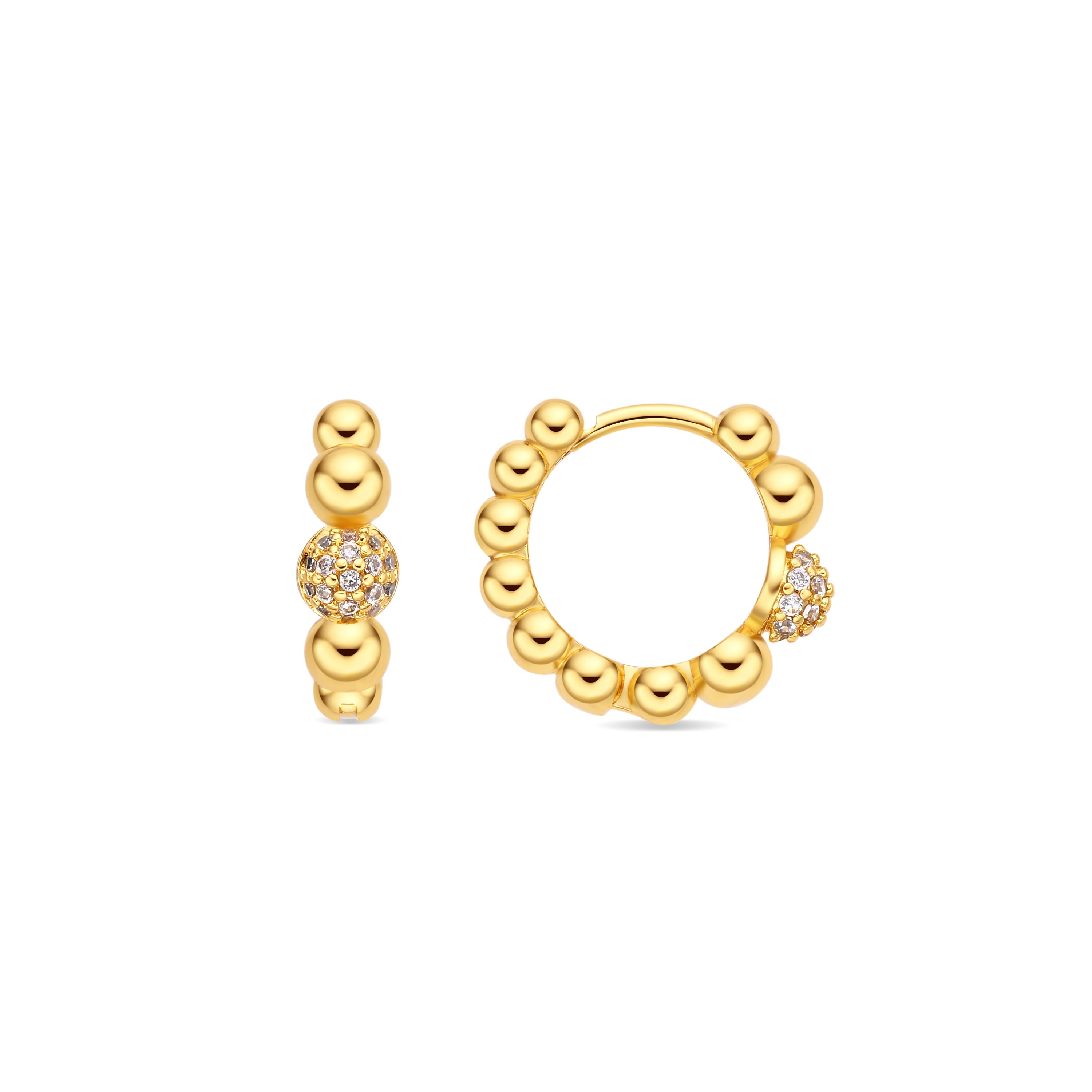 Pendientes de Circonita Brillante acabado en oro amarillo de 18k - Lordae