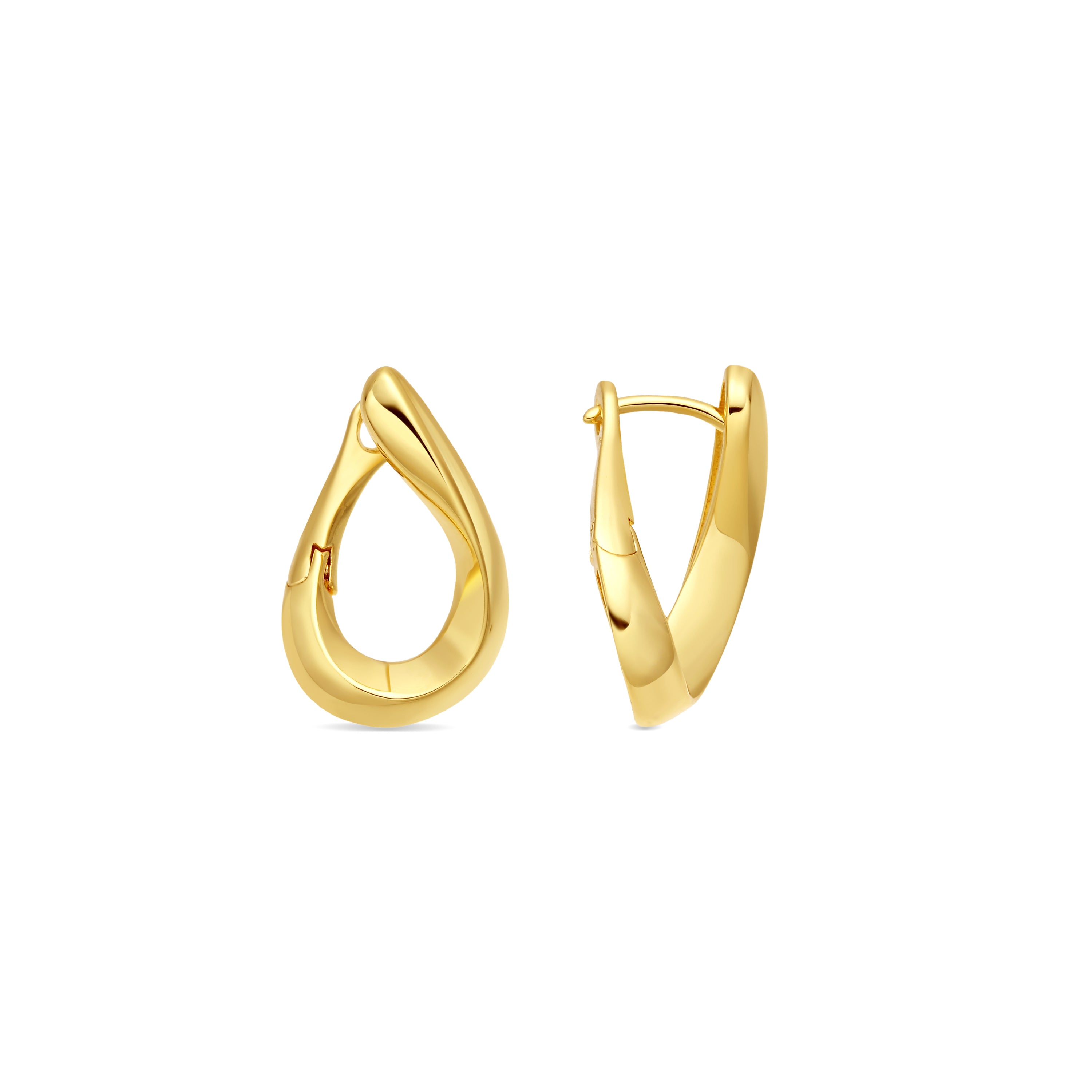 Pendientes acabado en oro amarillo de 18k - Tindia
