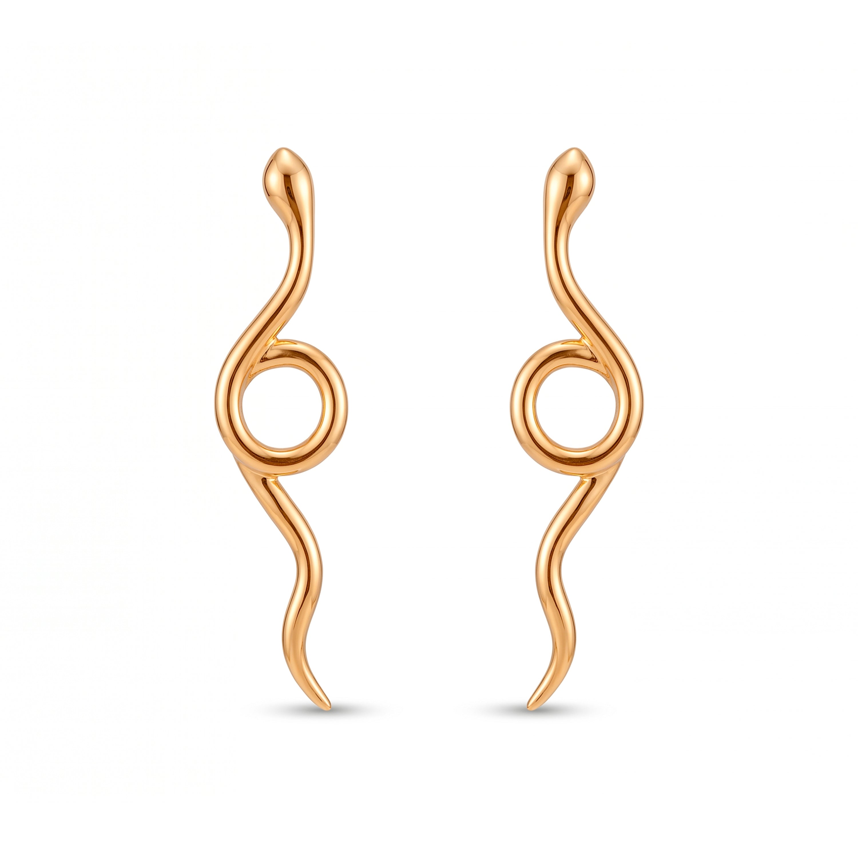 Pendientes acabado en oro amarillo de 18k - Serphentia