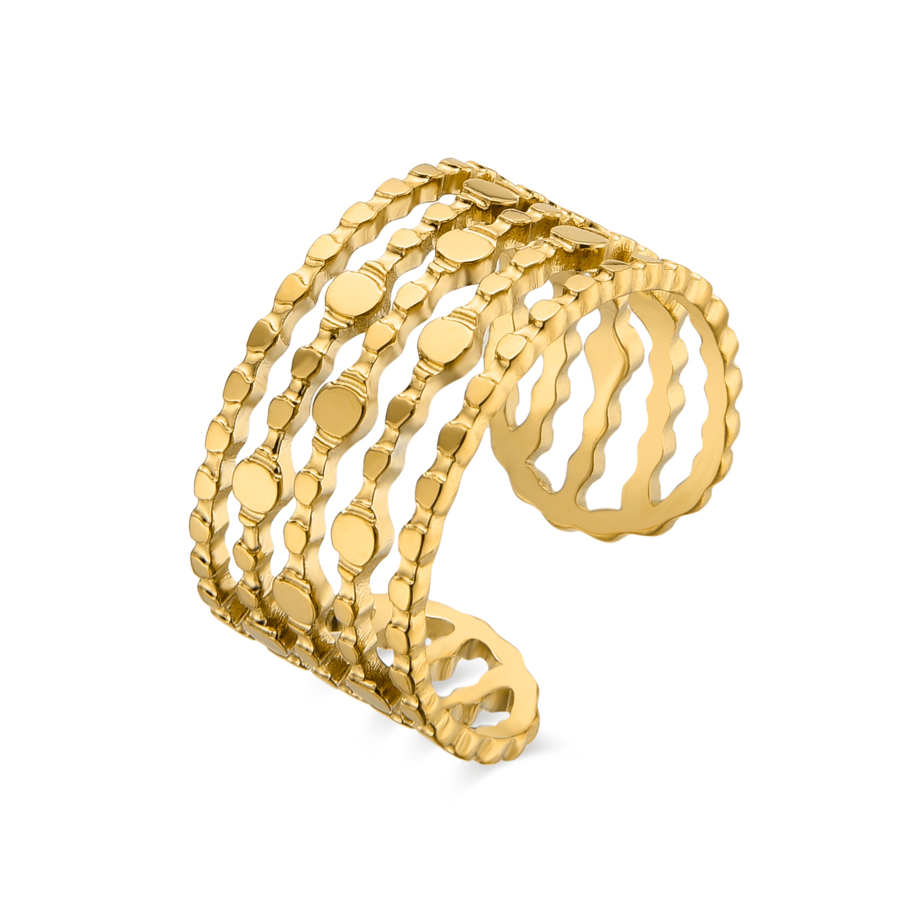 Anillo acabado en oro amarillo de 18K - Zaie